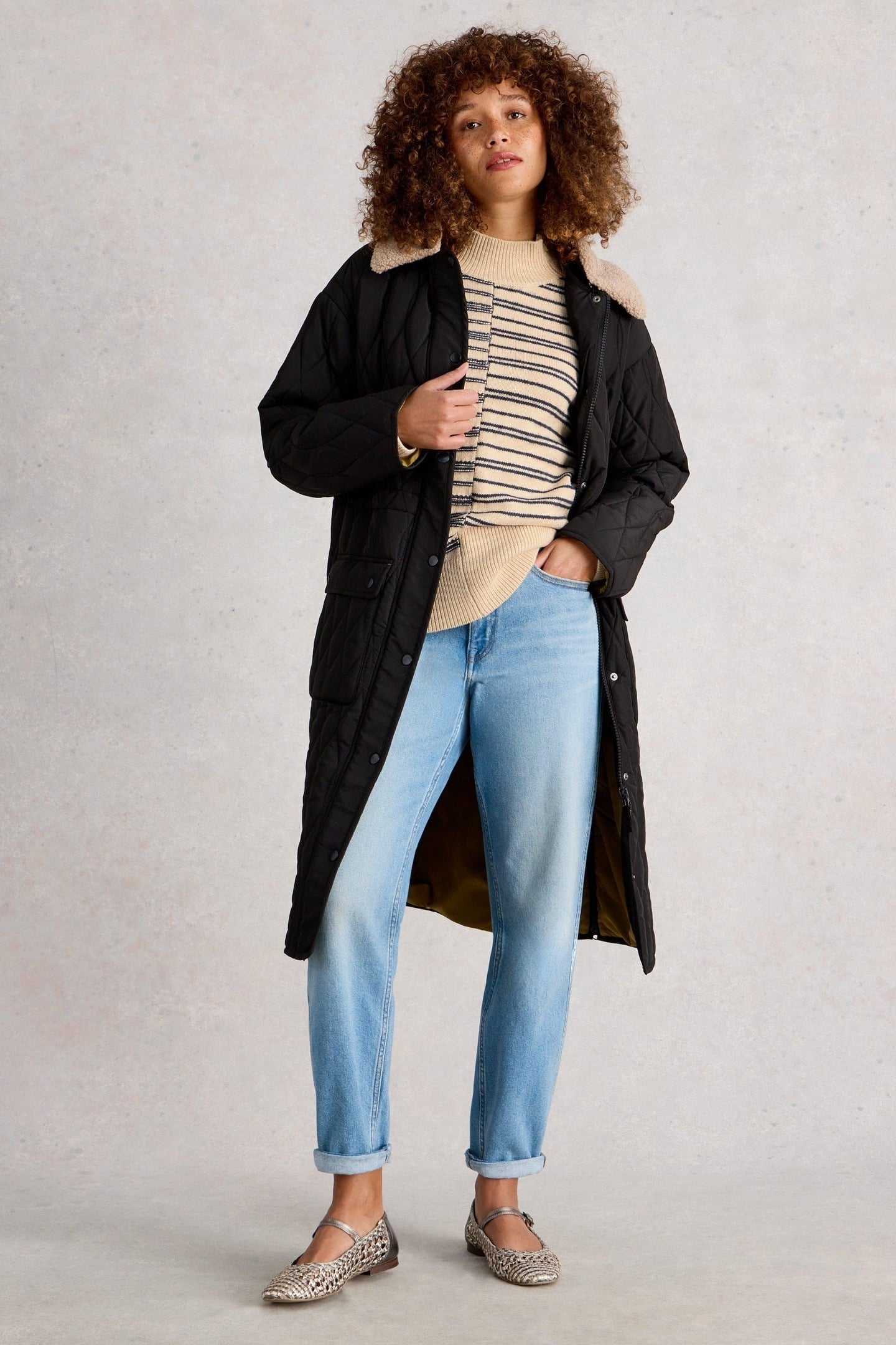 MIX STRIPE STAND NK JUMPER NATURAL MULTI 1