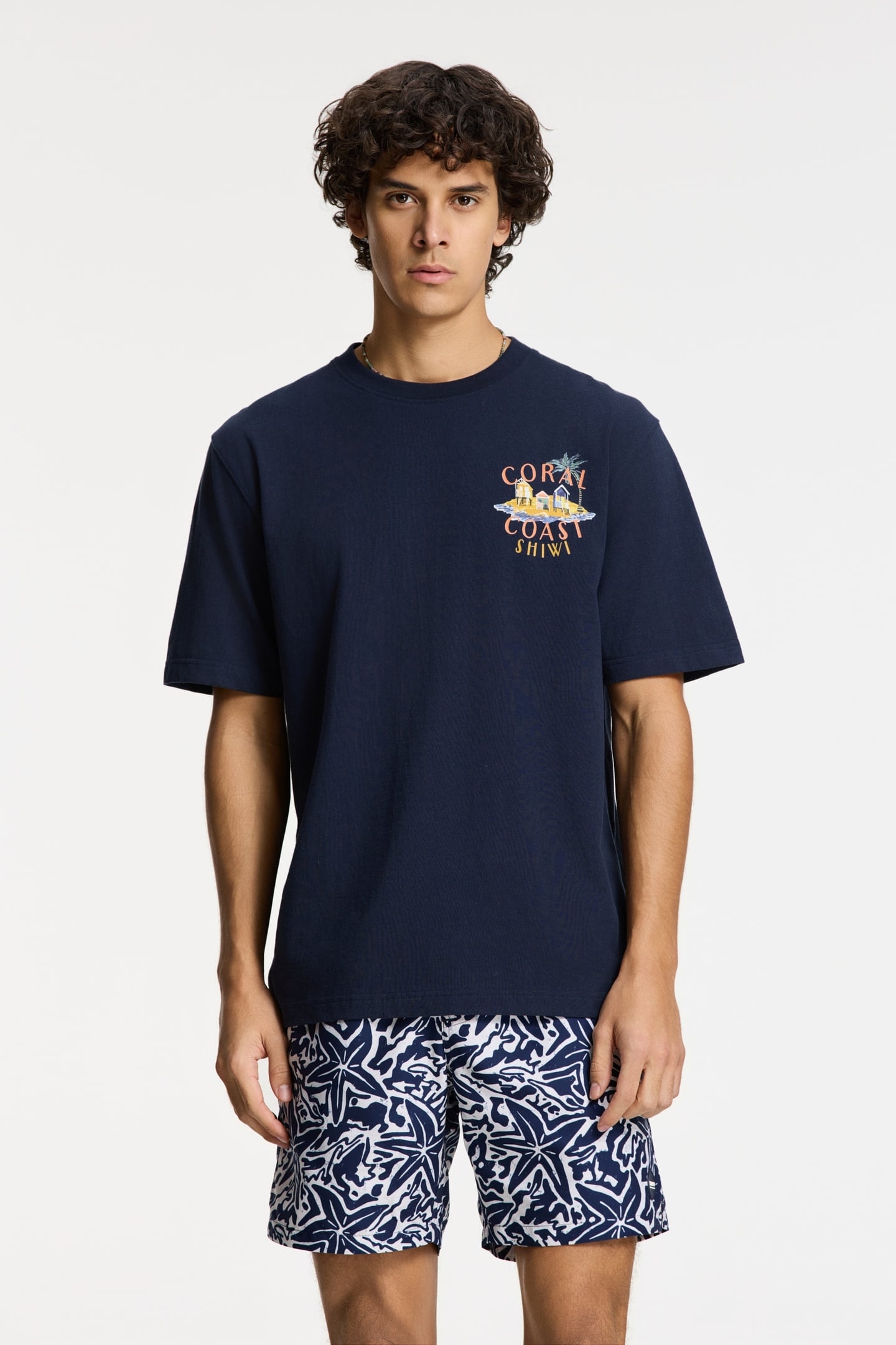 FINN RELAXED T-SHIRT CORAL COAST BLUE DARK NAVY 1
