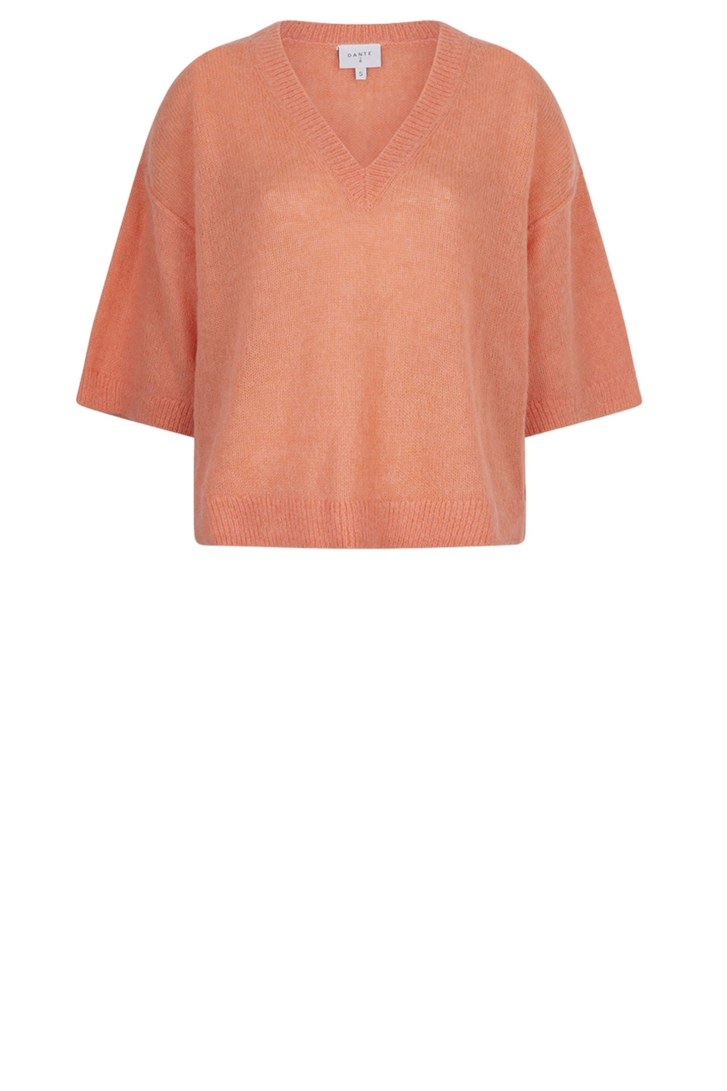 TALYA V-NECK SWEATER RADIANT APRICOT 5