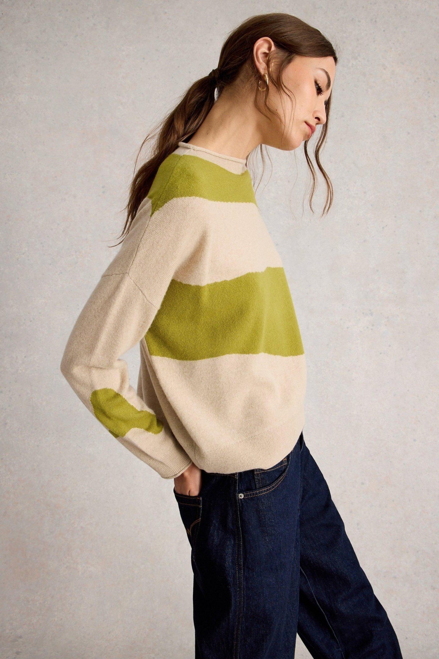 KITTY ABSTRACT CASHMERE JUMPER NATURAL MULTI 3