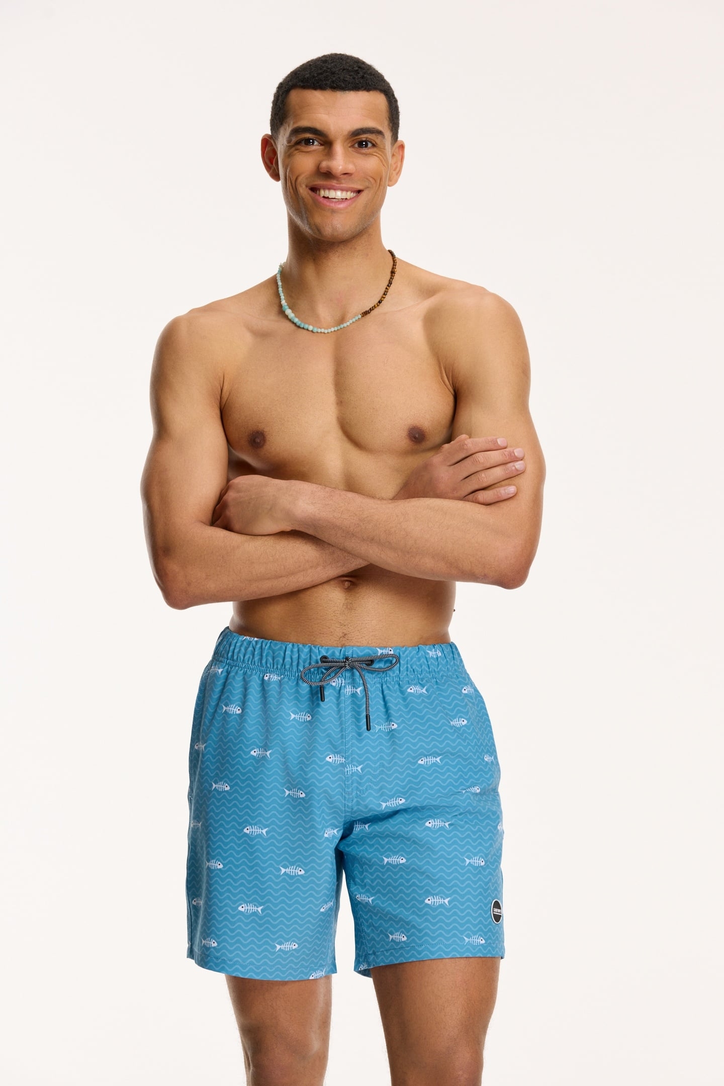 SWIM SHORTS FISH BONE CANADIAN BLUE 1