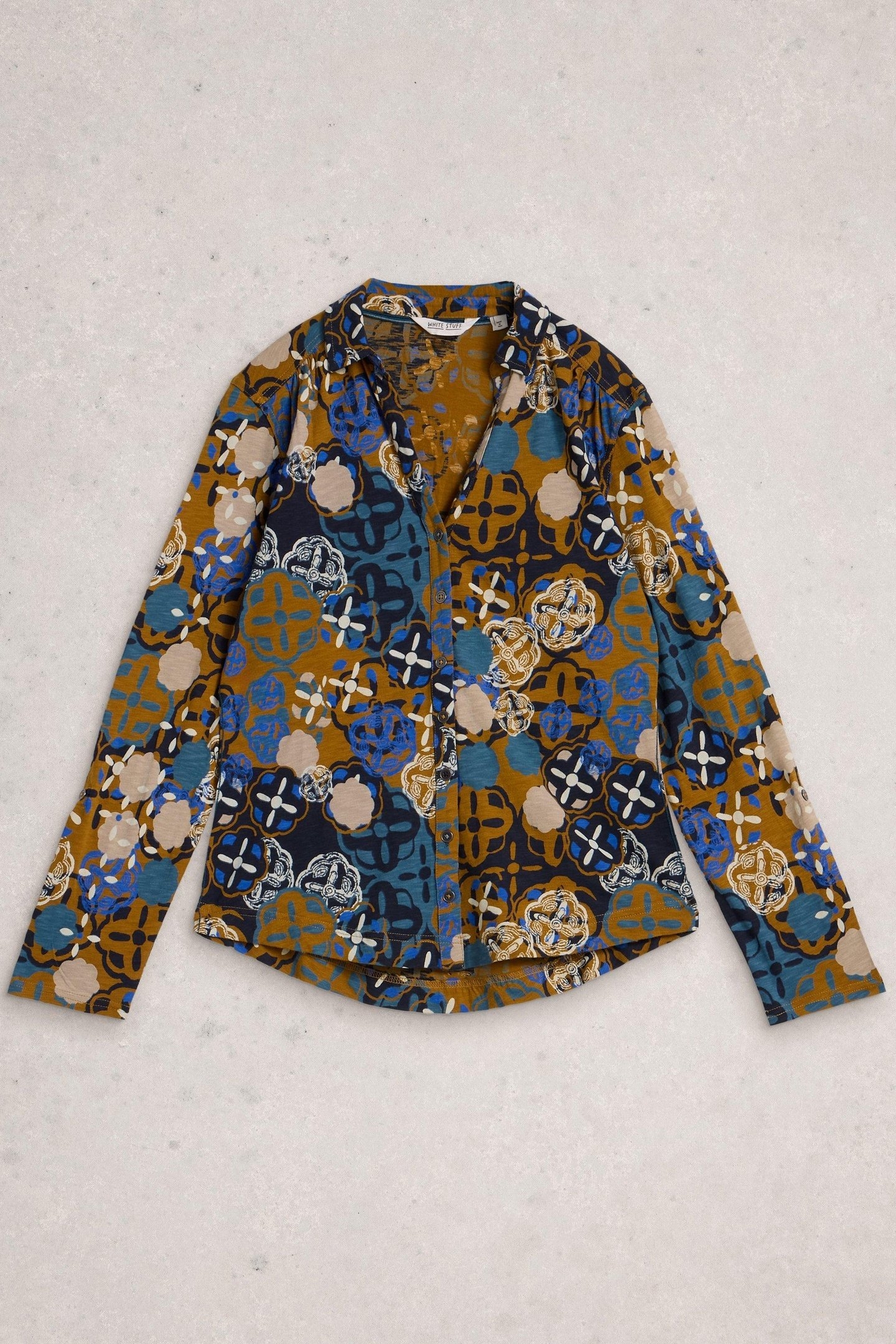 ANNIE JERSEY SHIRT CHARTREUSE MULTI 3