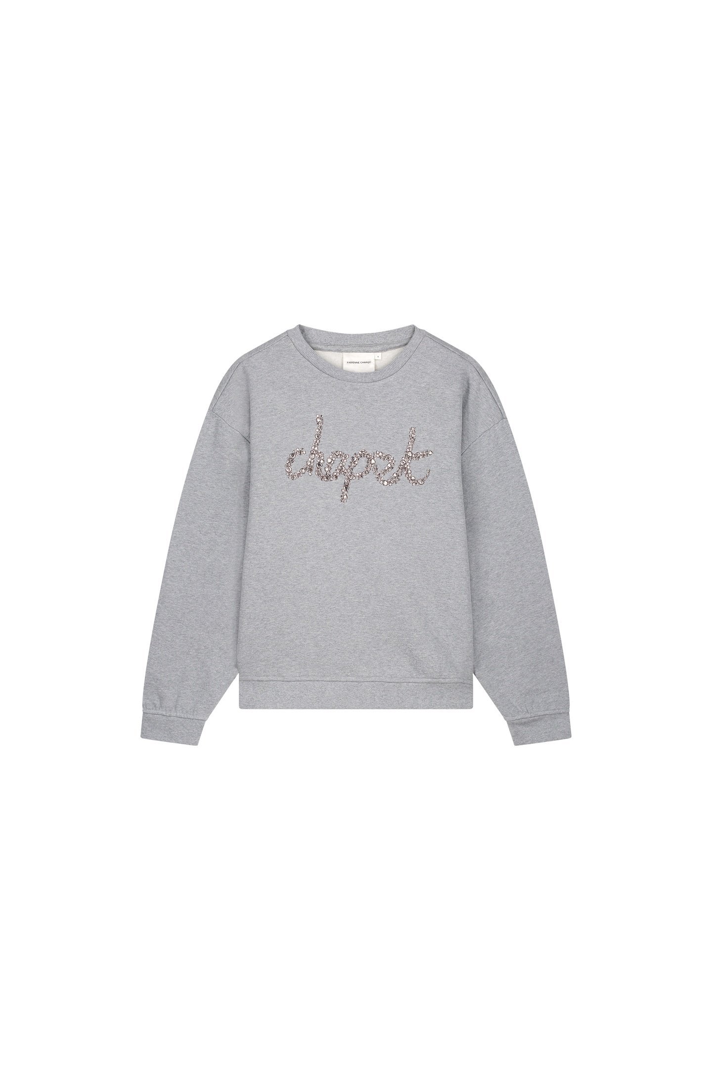 TERRY RHINESTONE SWEATER DARK GREY MELANGE 4