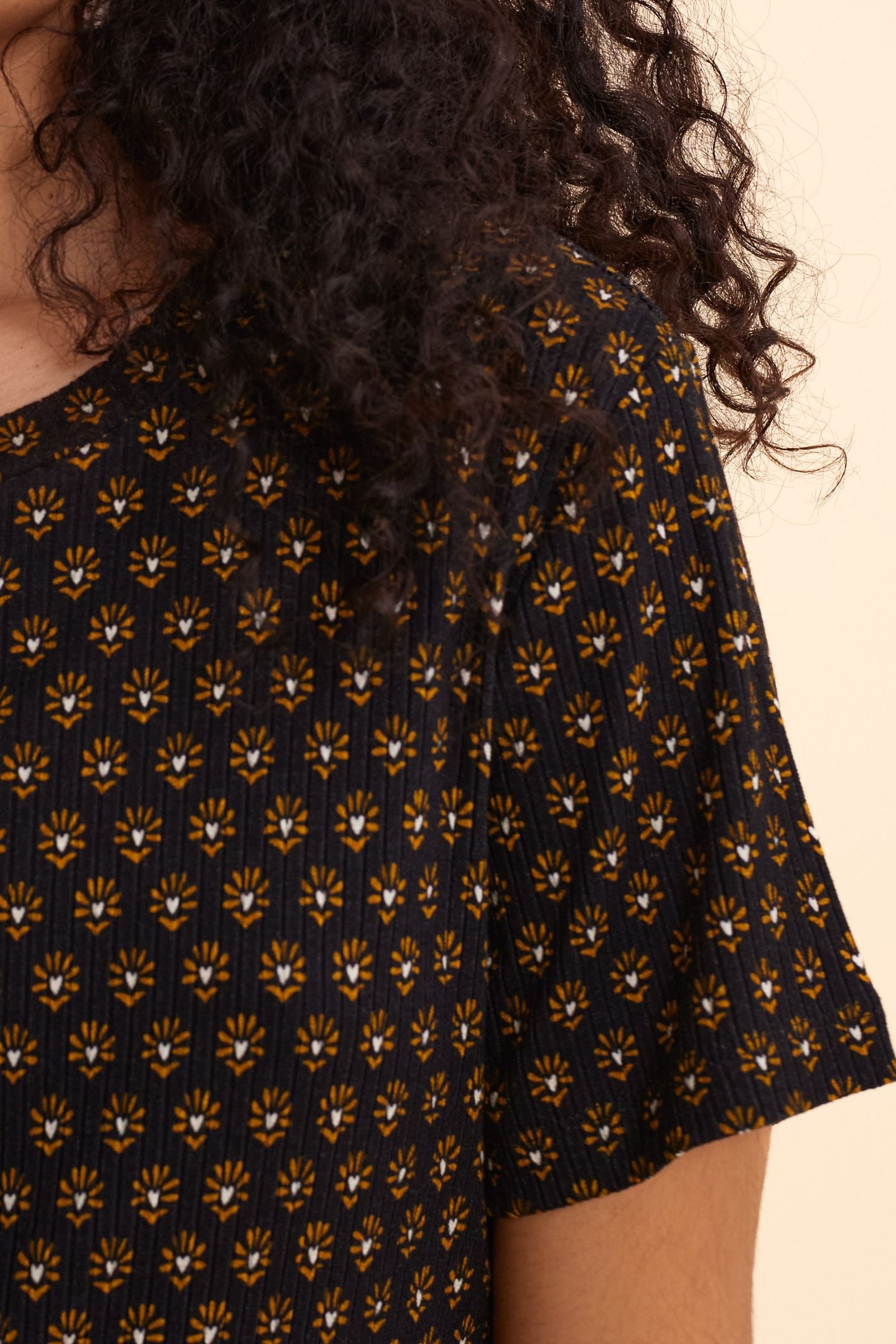 BLACK FLORAL-PRINT DRESS BLACK 6