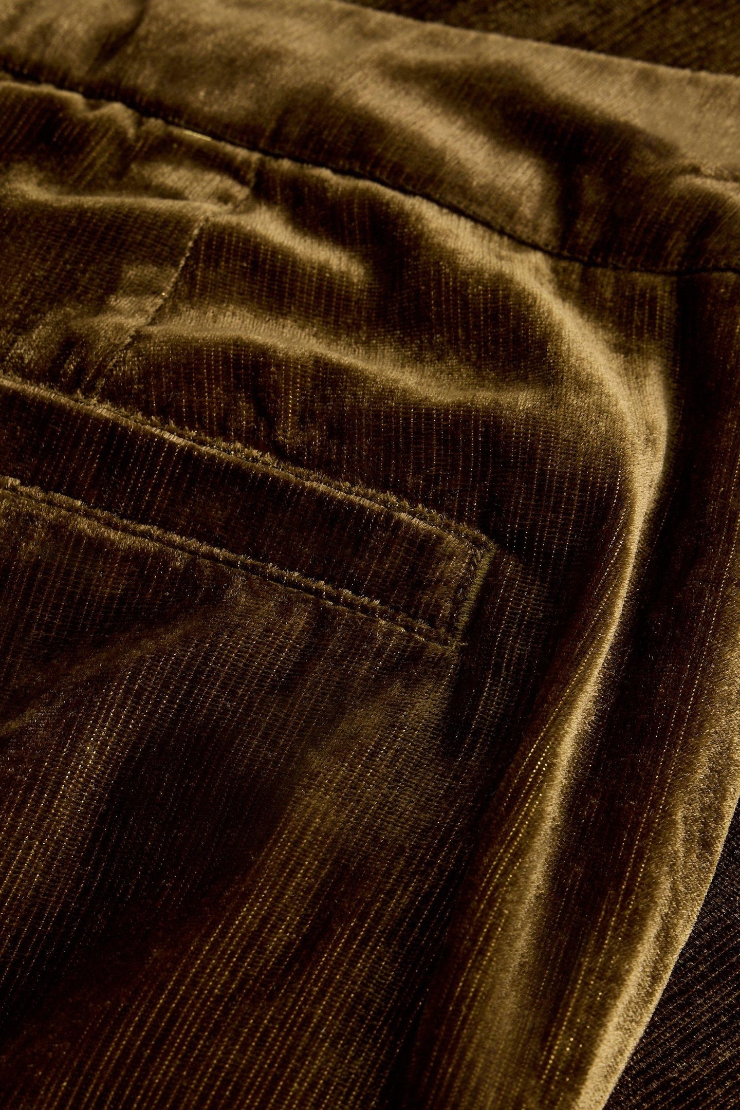 BELLE WIDE LEG VELVET TROUSER DARK CHARTREUSE 5