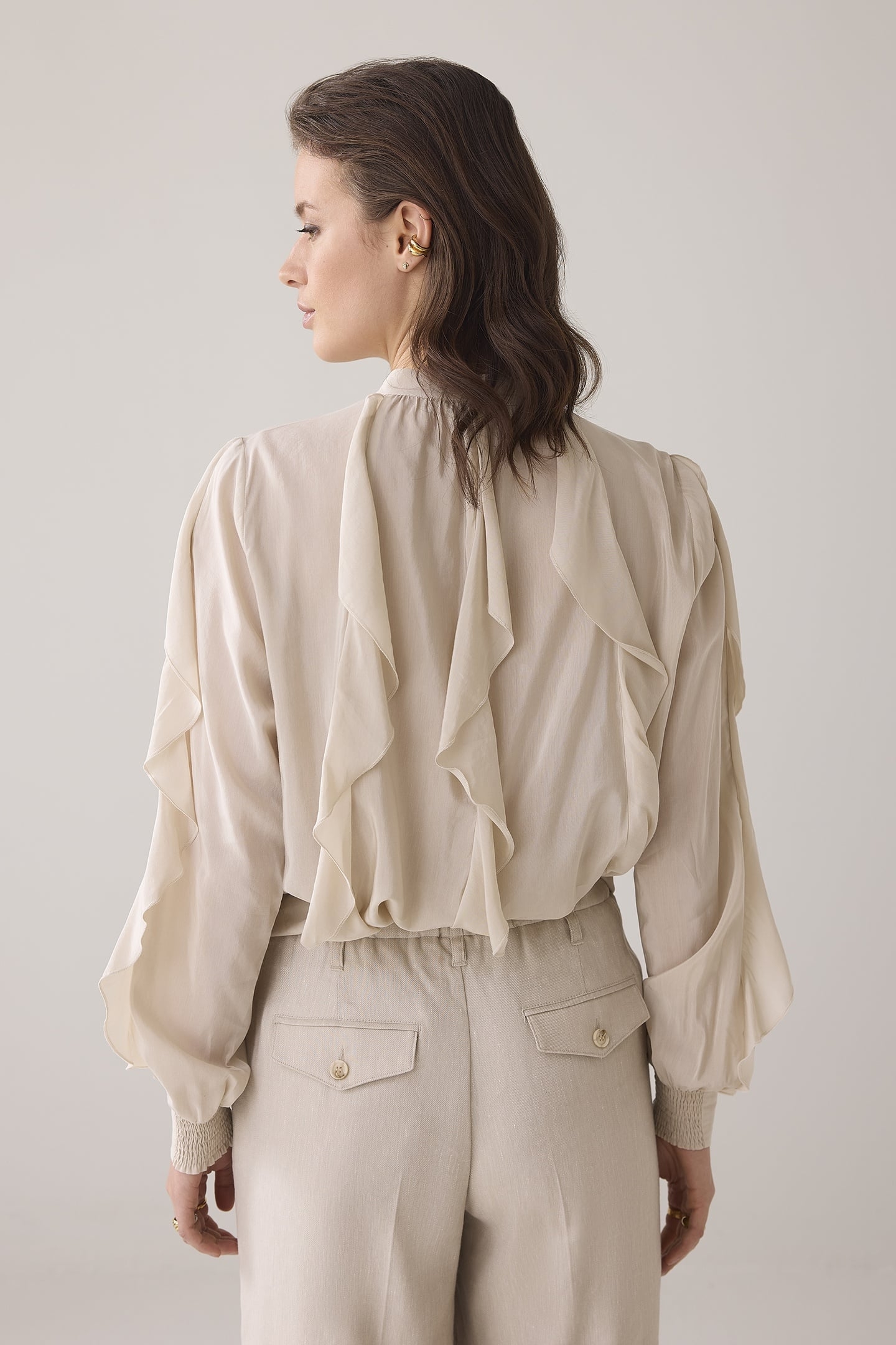 TOP COTTON VISCOSE PEBBLE BEIGE 2