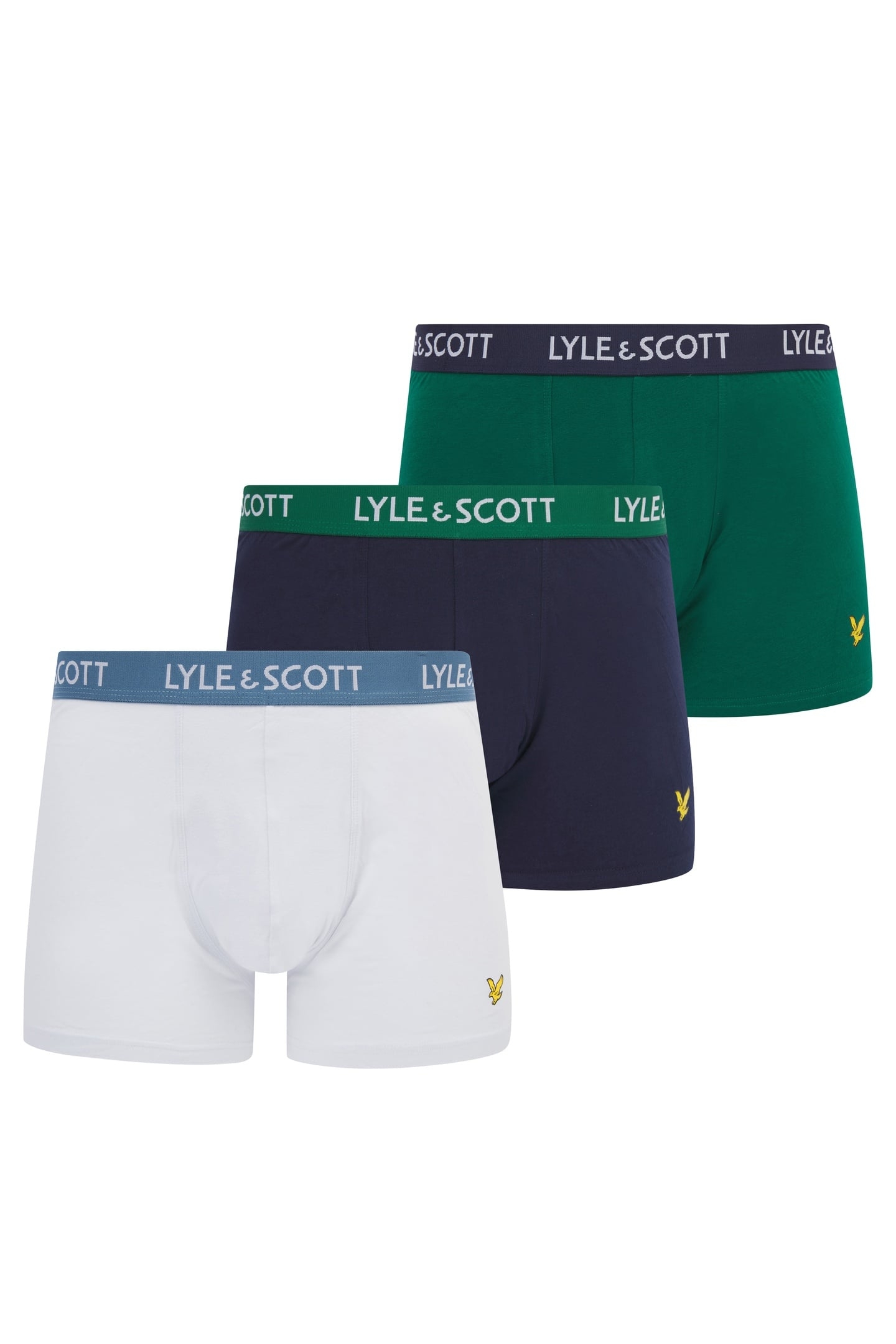 BARCLAY 3 PACK UNDERWEAR PEACOAT/EVERGREEN/BRIGHT WHITE 1