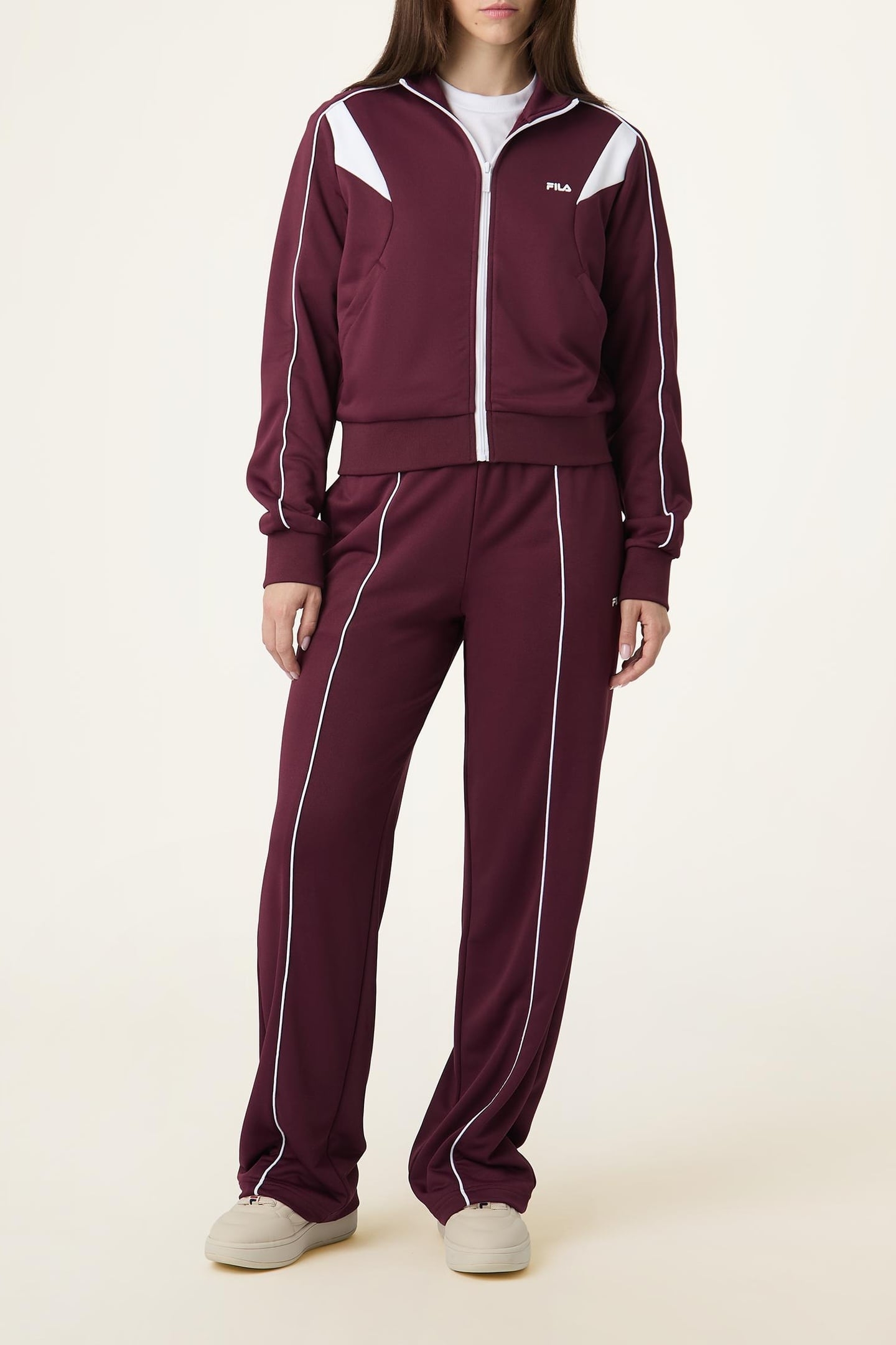 RIVOLI REGULAR BLOCKED TRACK JACKET FIG-BRIGHT WHITE 2