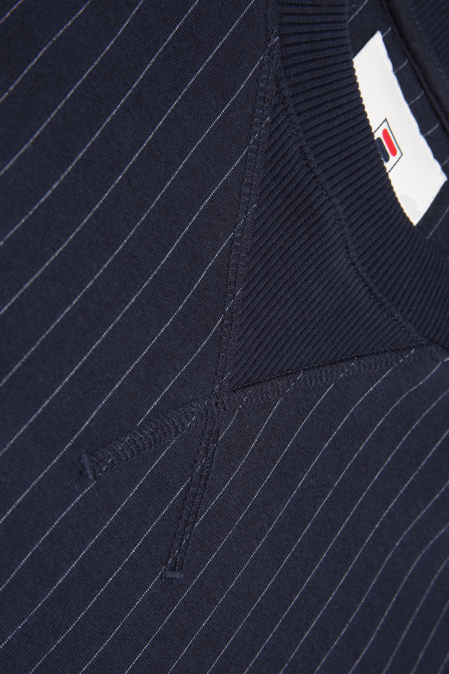 BRERA REGULAR PINSTRIPED CREWNECK SWEATSHIRT BLACK 7