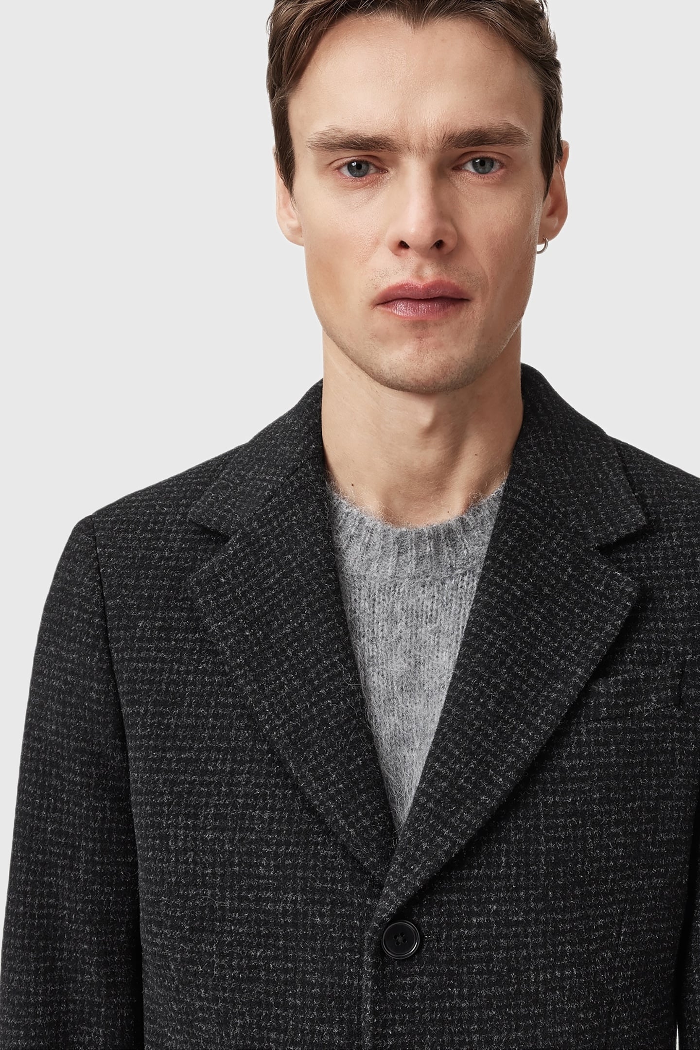 CASPIAN COAT CINDER BLACK MARL 8