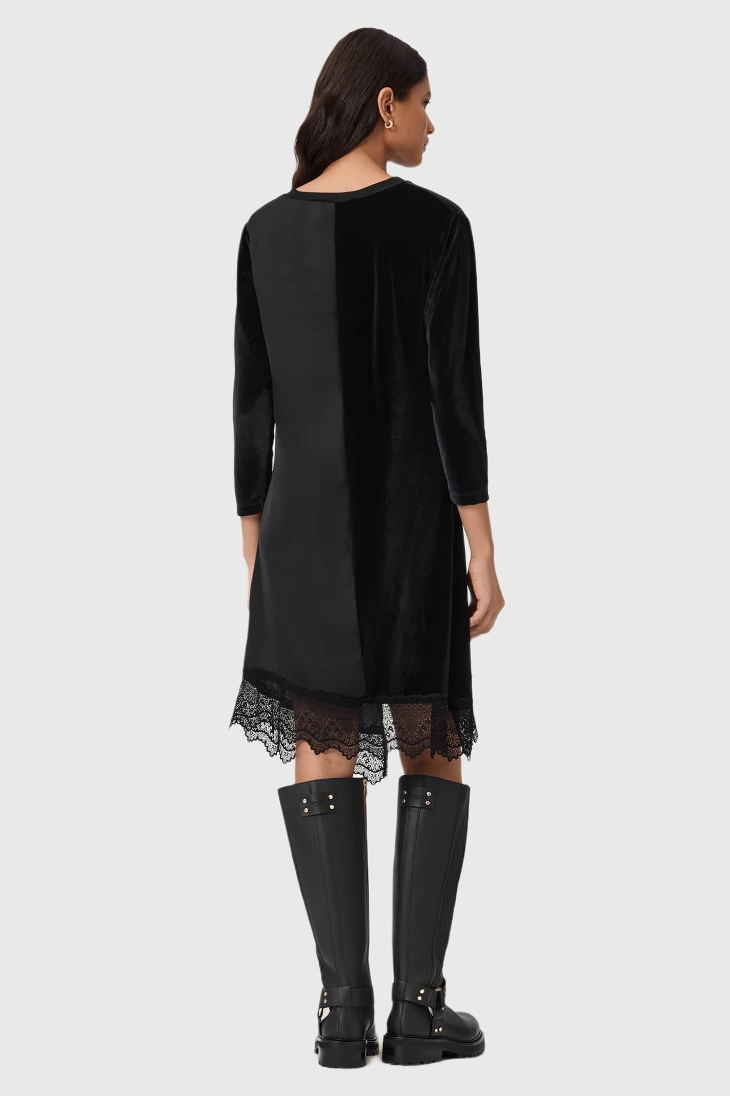 LANA VELVET DRESS BLACK 2