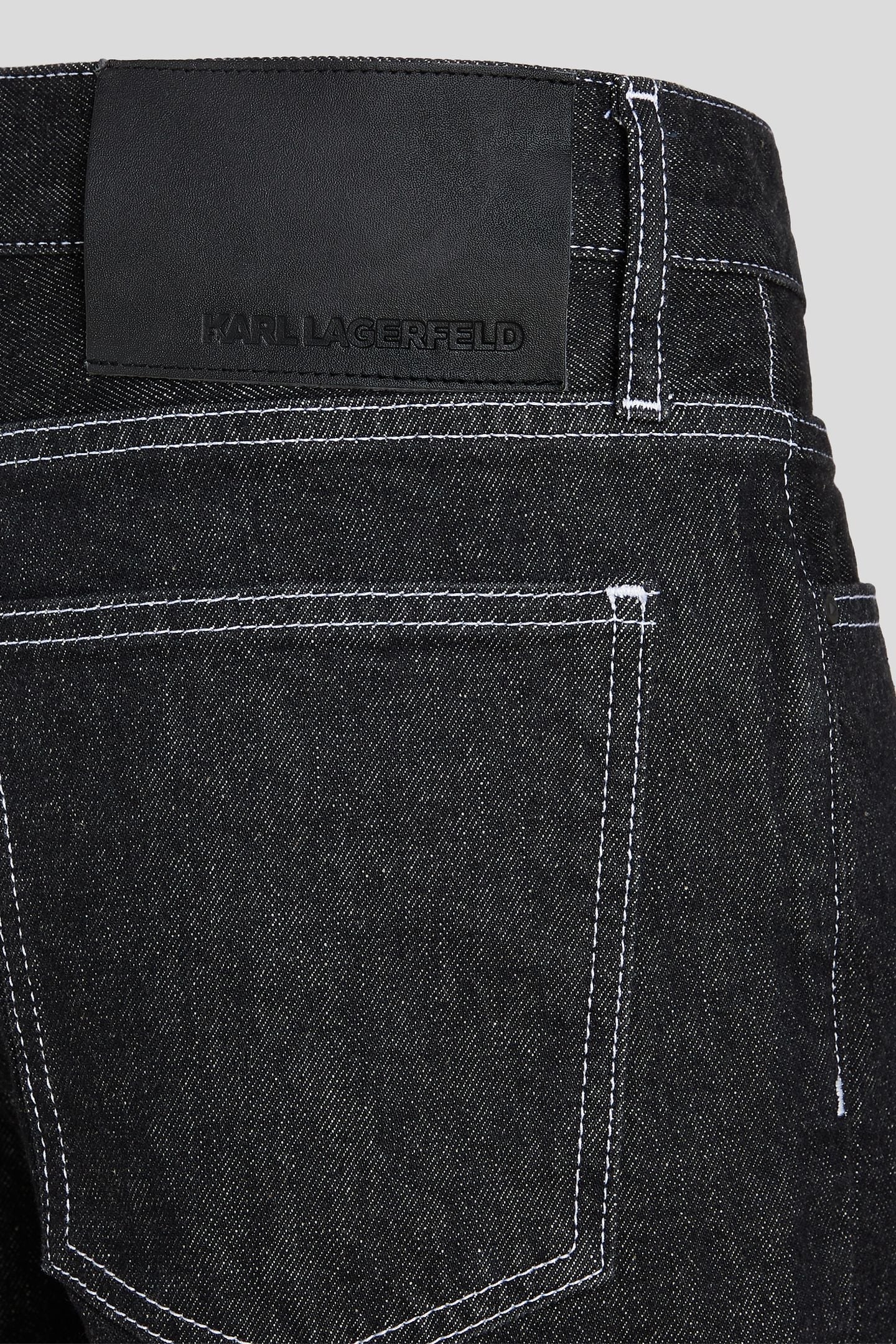 BLACK DENIM TAPERED DENIM PANTS 8