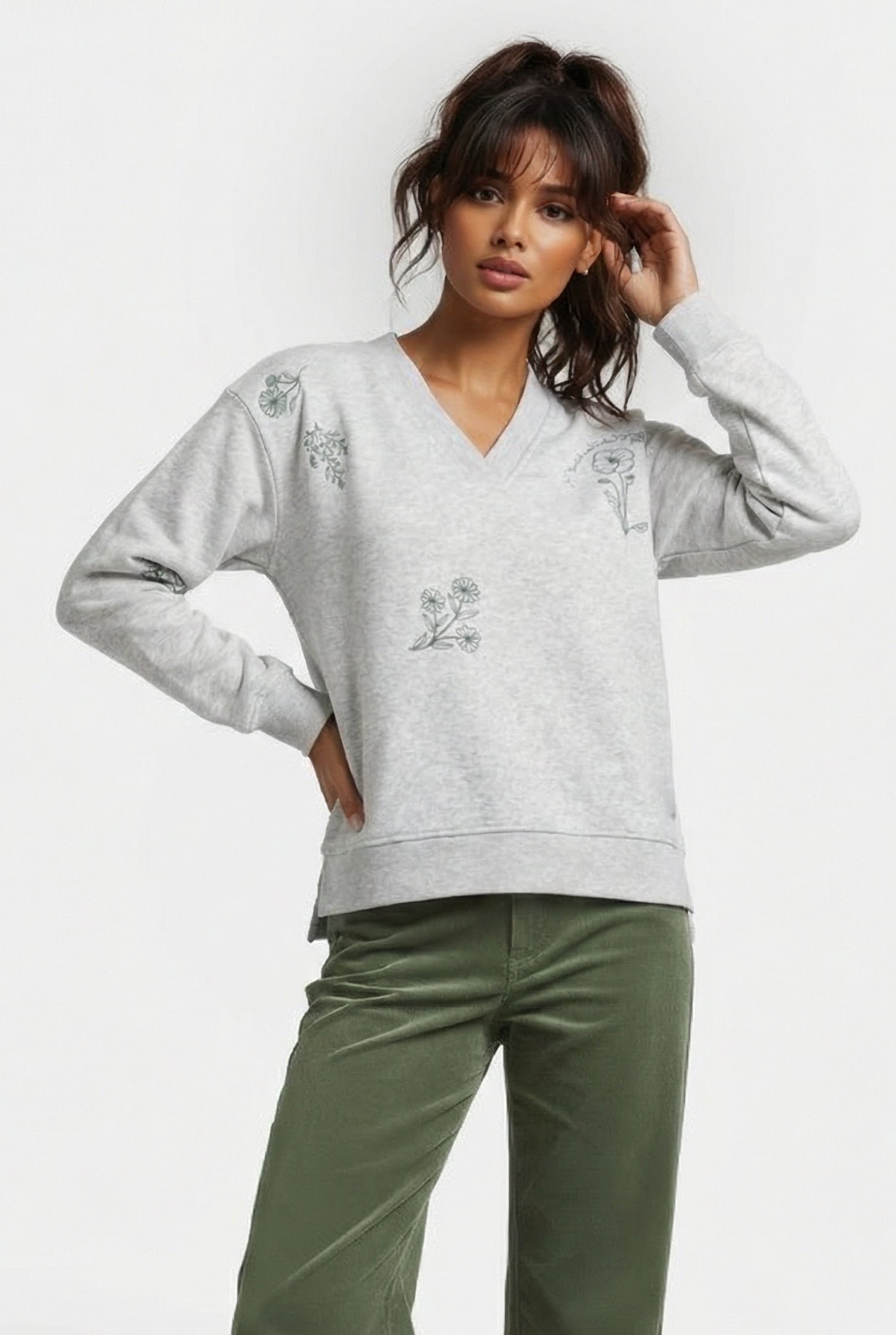 SWEATSHIRT LIGHT GREY HEATHER 1