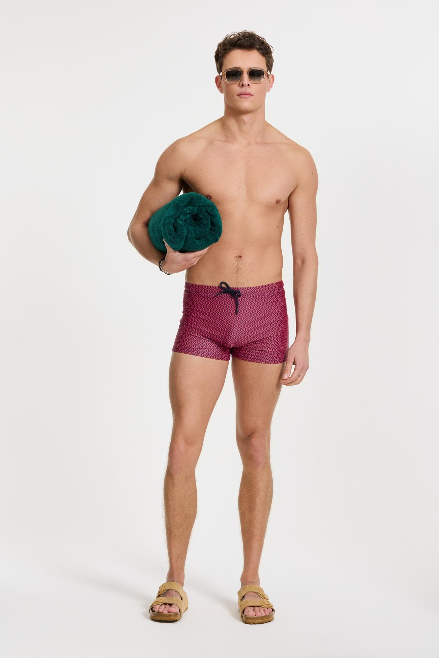 SEP SWIM BOXER GEO TILE RED HIBISCUS GEO TILE 4