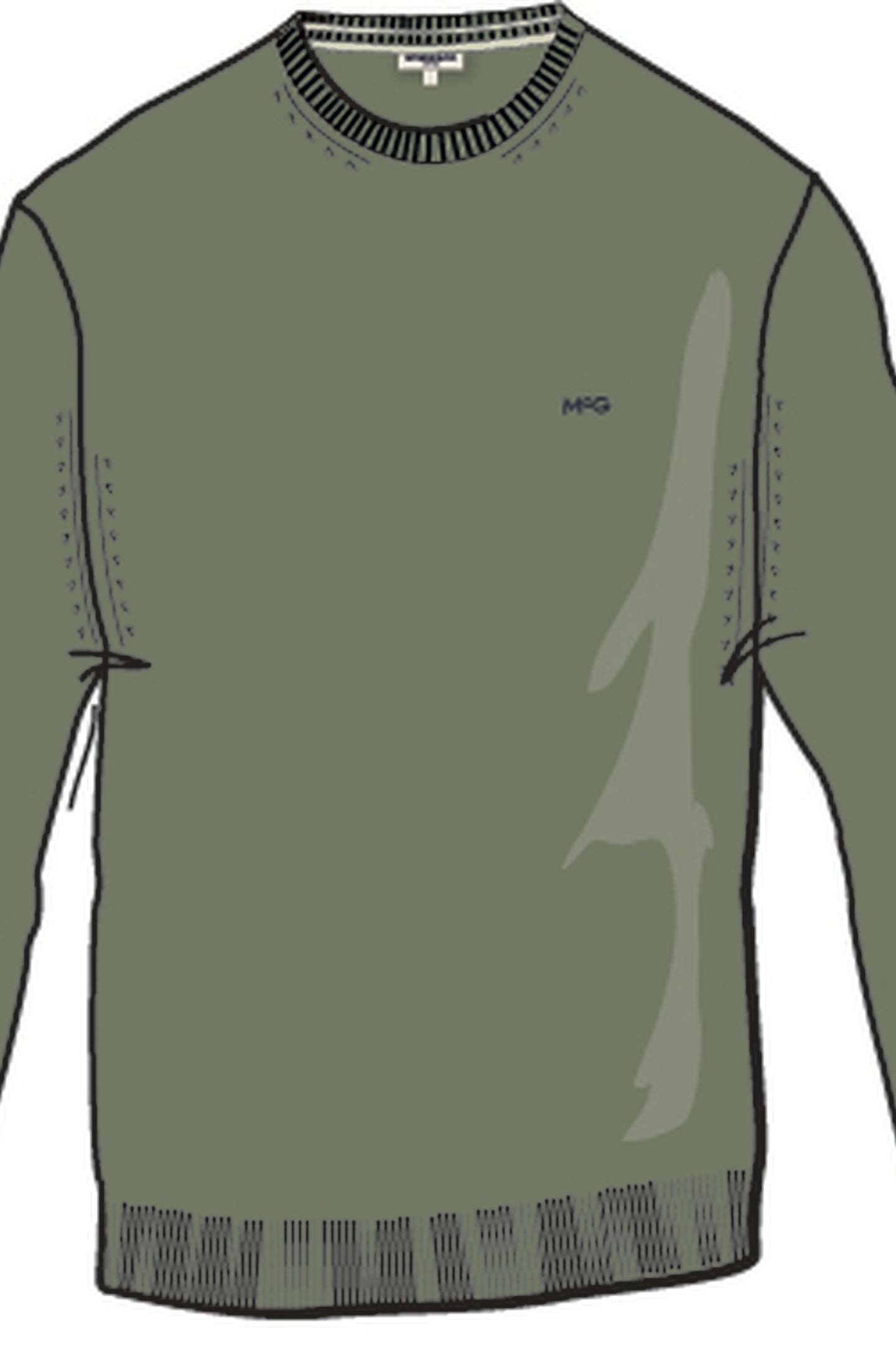 C-NECK SWEATER LIGHT OLIVE 3