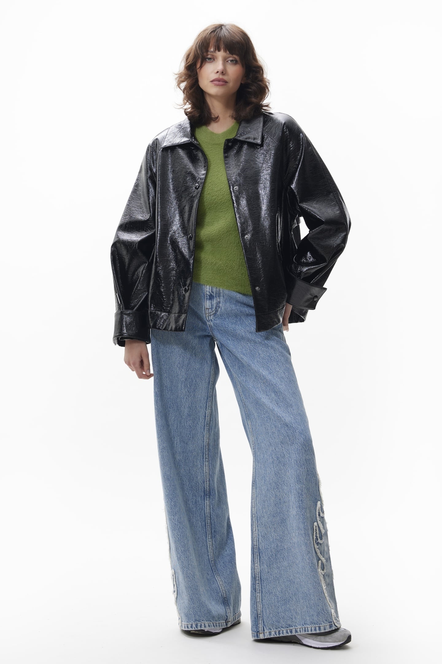 VEGAN LEATHER JACKET BLACK 1