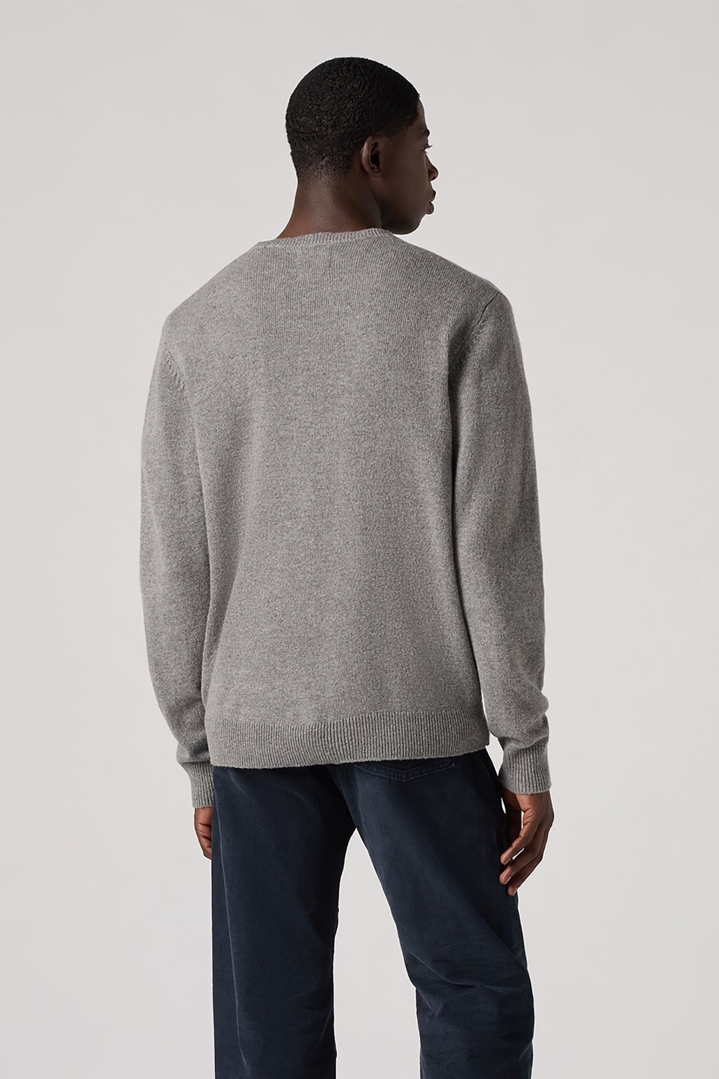 V NECK HM SWEATER MID TONE GREY HEATHER 4