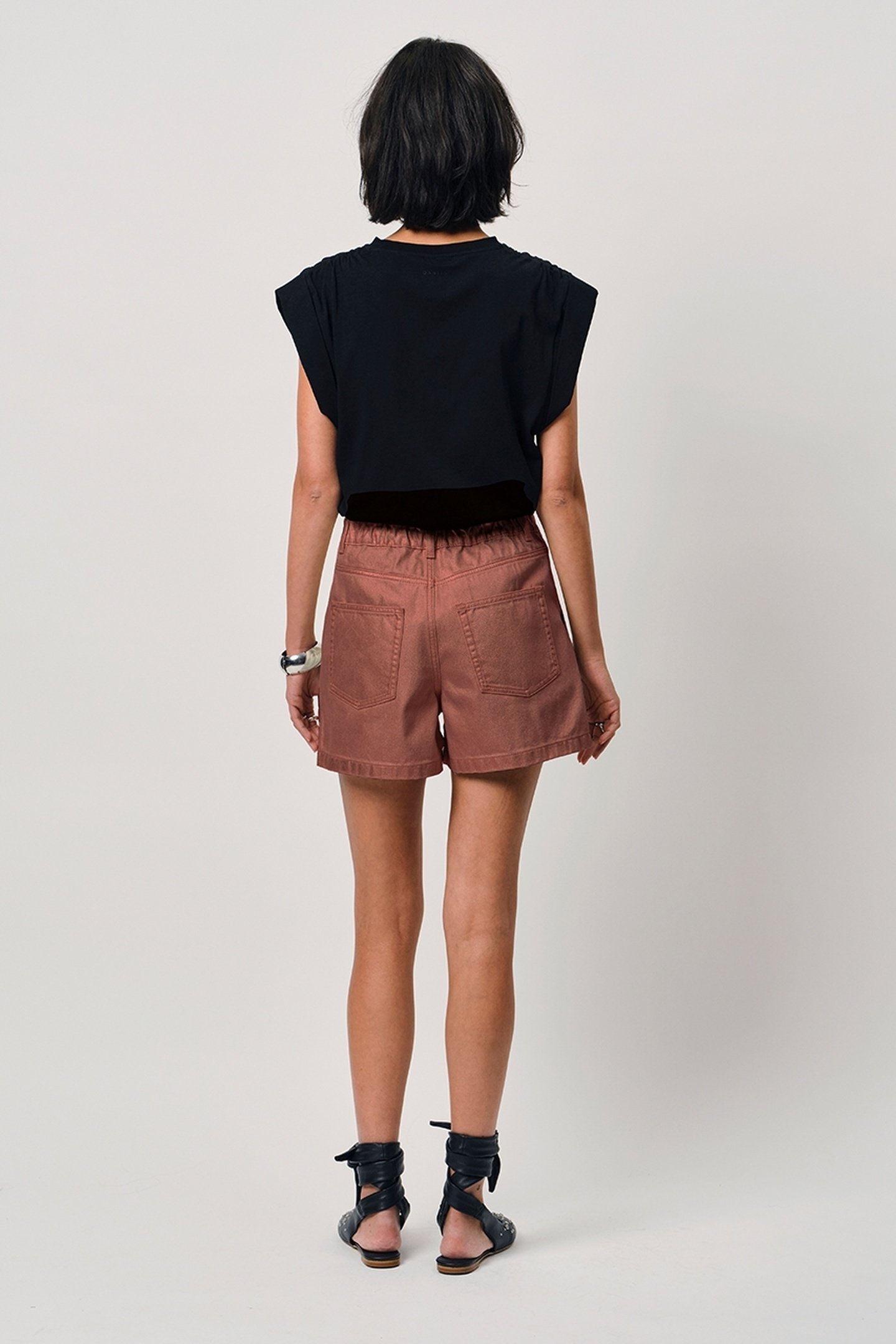 VERALYN METALLIC JEANS SHORTS ROSE METALLIC 3