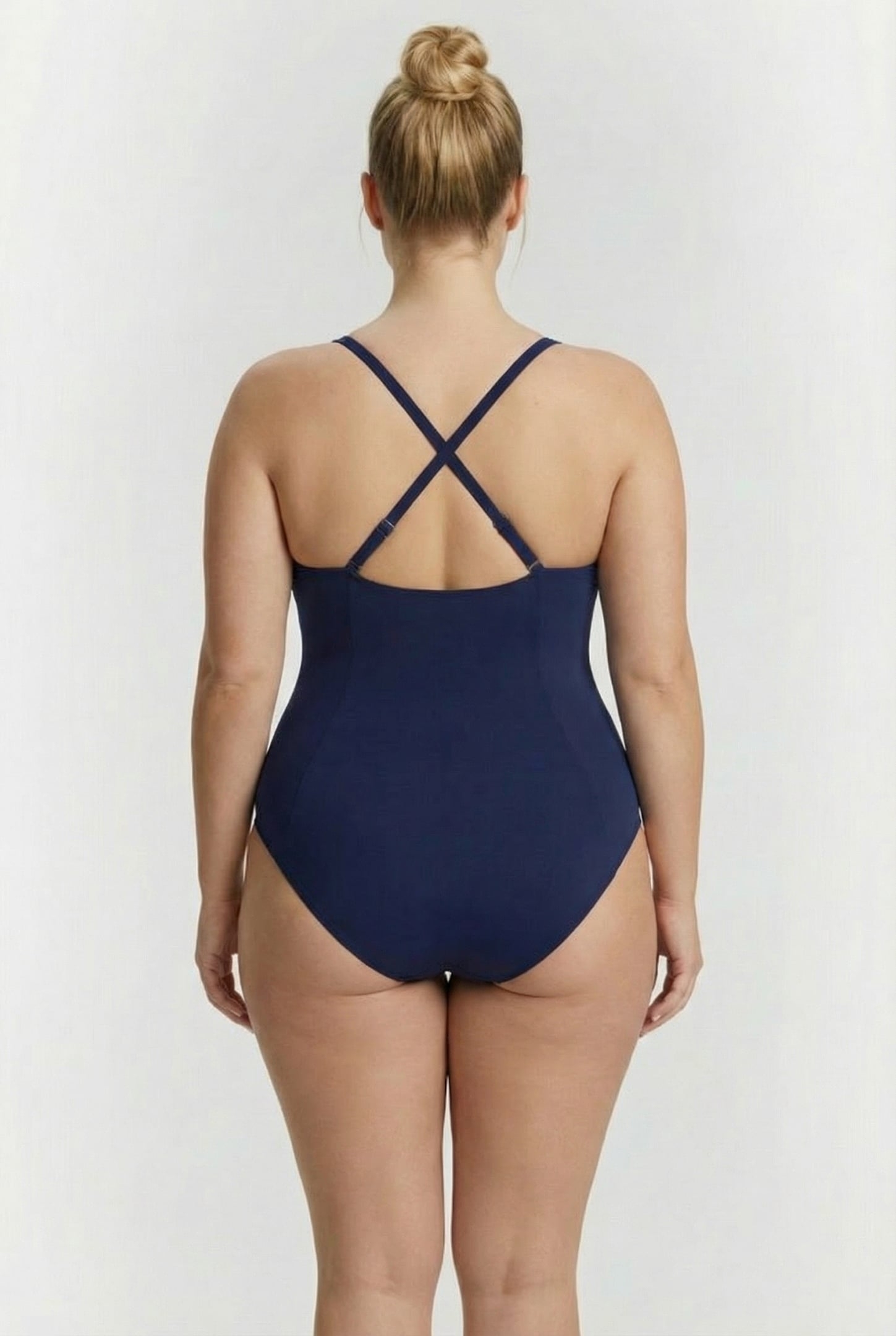 W ISABEL LIGHT CROSS BACK ONE PIECE PLUS NAVY BRIGHT BLUE 2