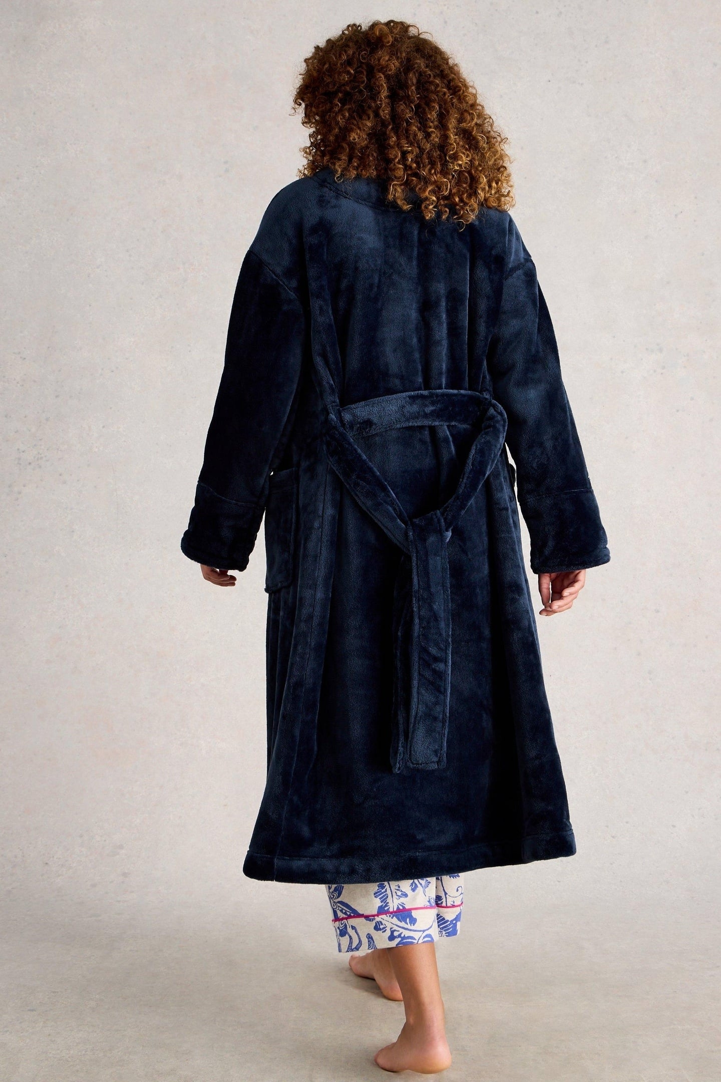 CLOVER COSY DRESSING GOWN DARK NAVY 3