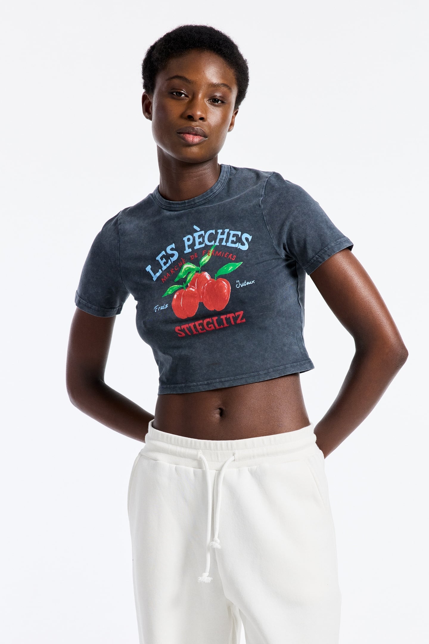 CAMILLE CROPPED T-SHIRT BLACK 3