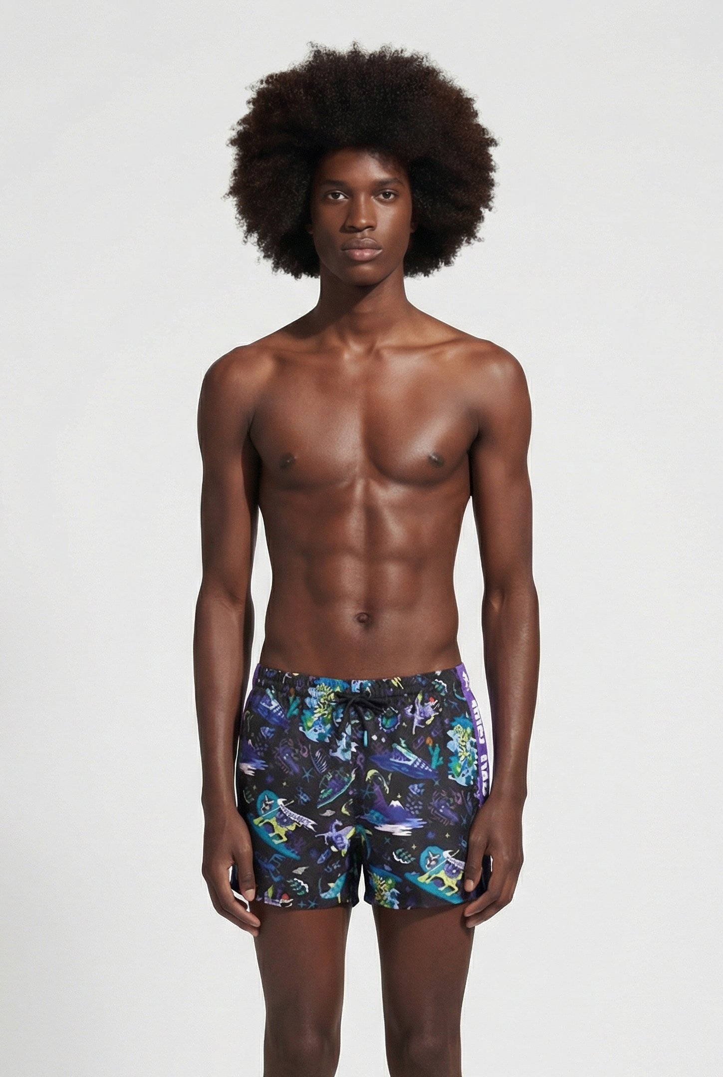 MEN'S ARENA FUN PLANET X-SHORT BLACK MULTI 1