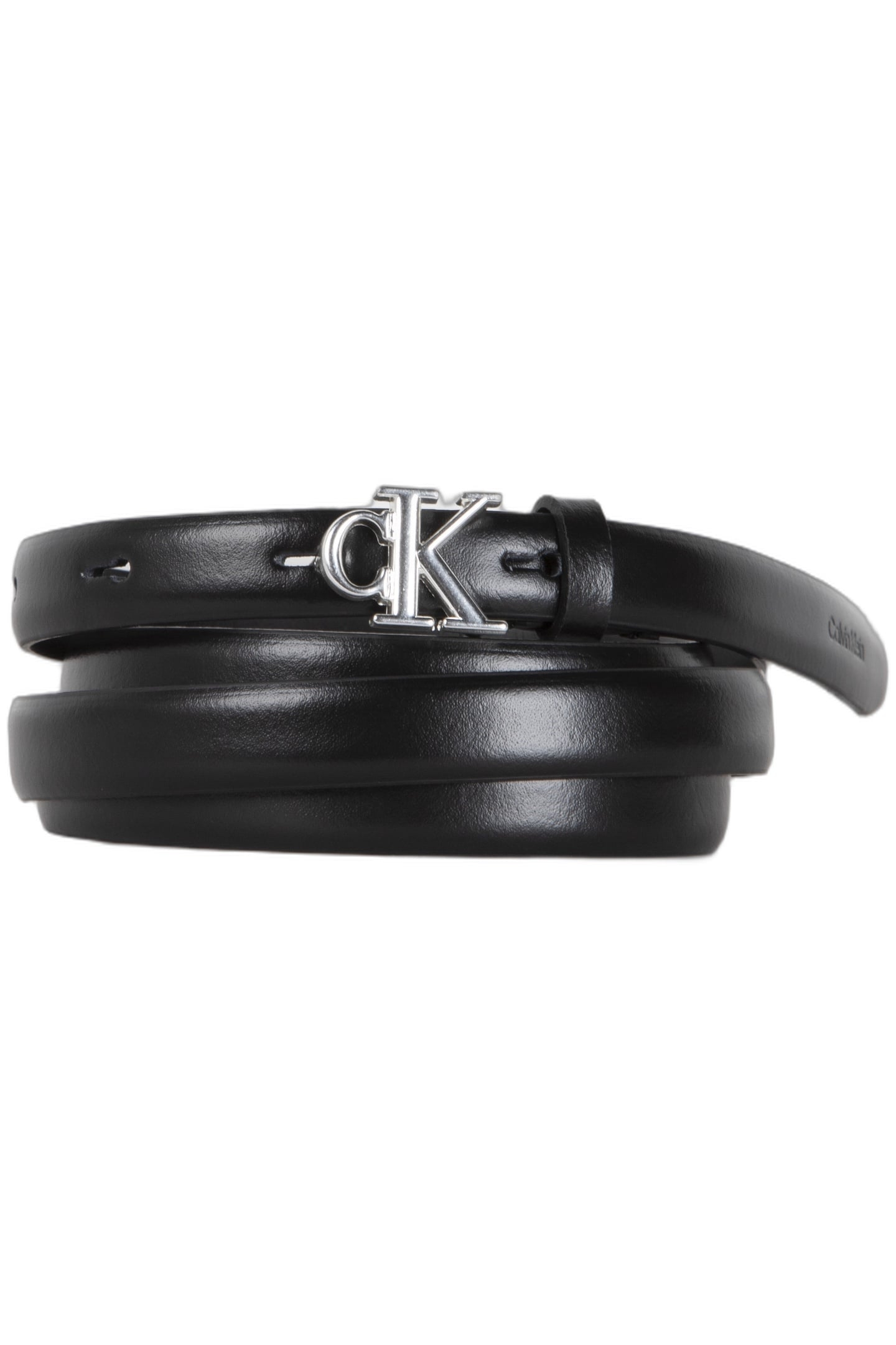 CK BUCKLE 15MM FIXED BELT BLACK/OLD SILVER 3