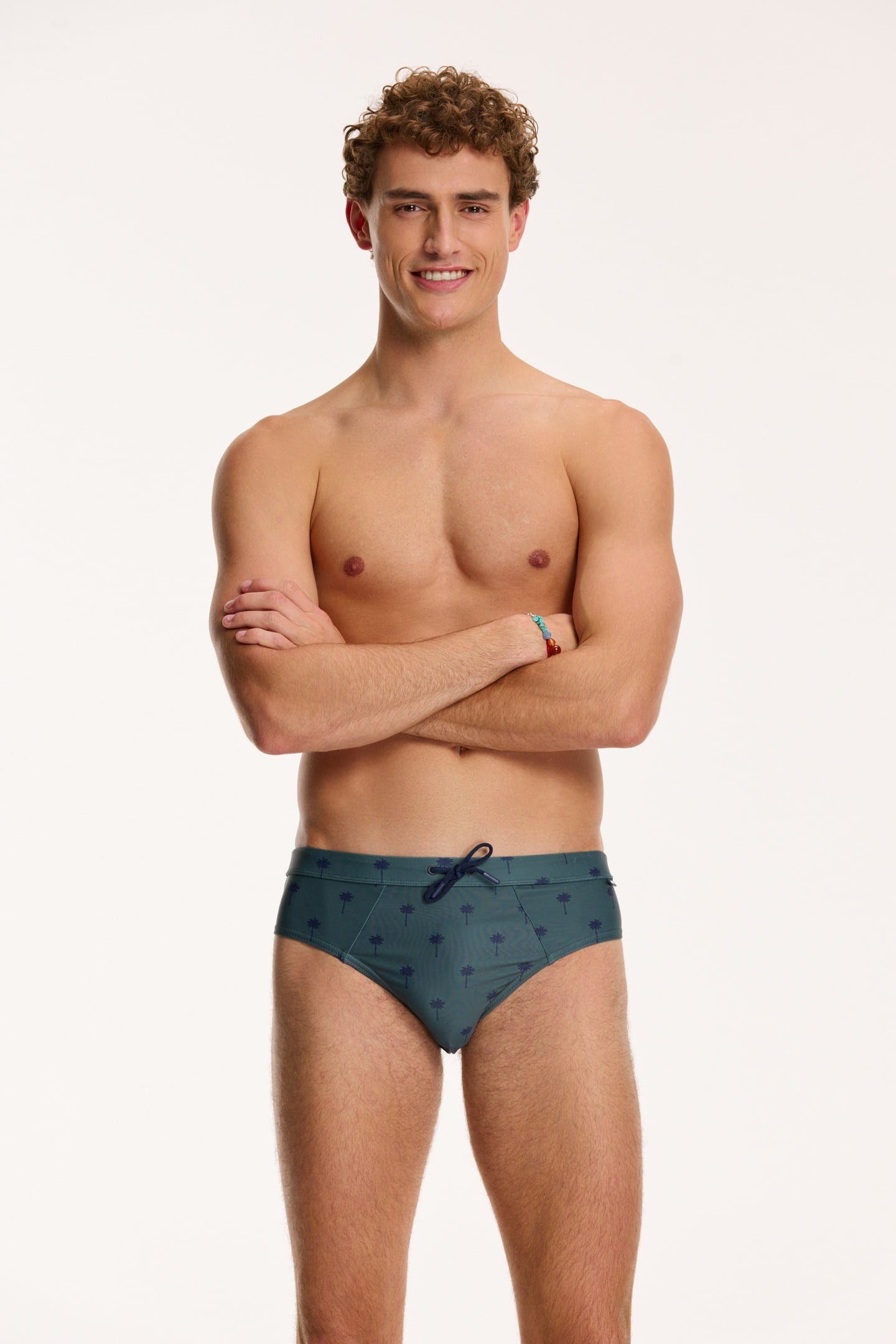SWIMBRIEF SCRATCHED SHIWI PALM SMOKEY GREEN 1