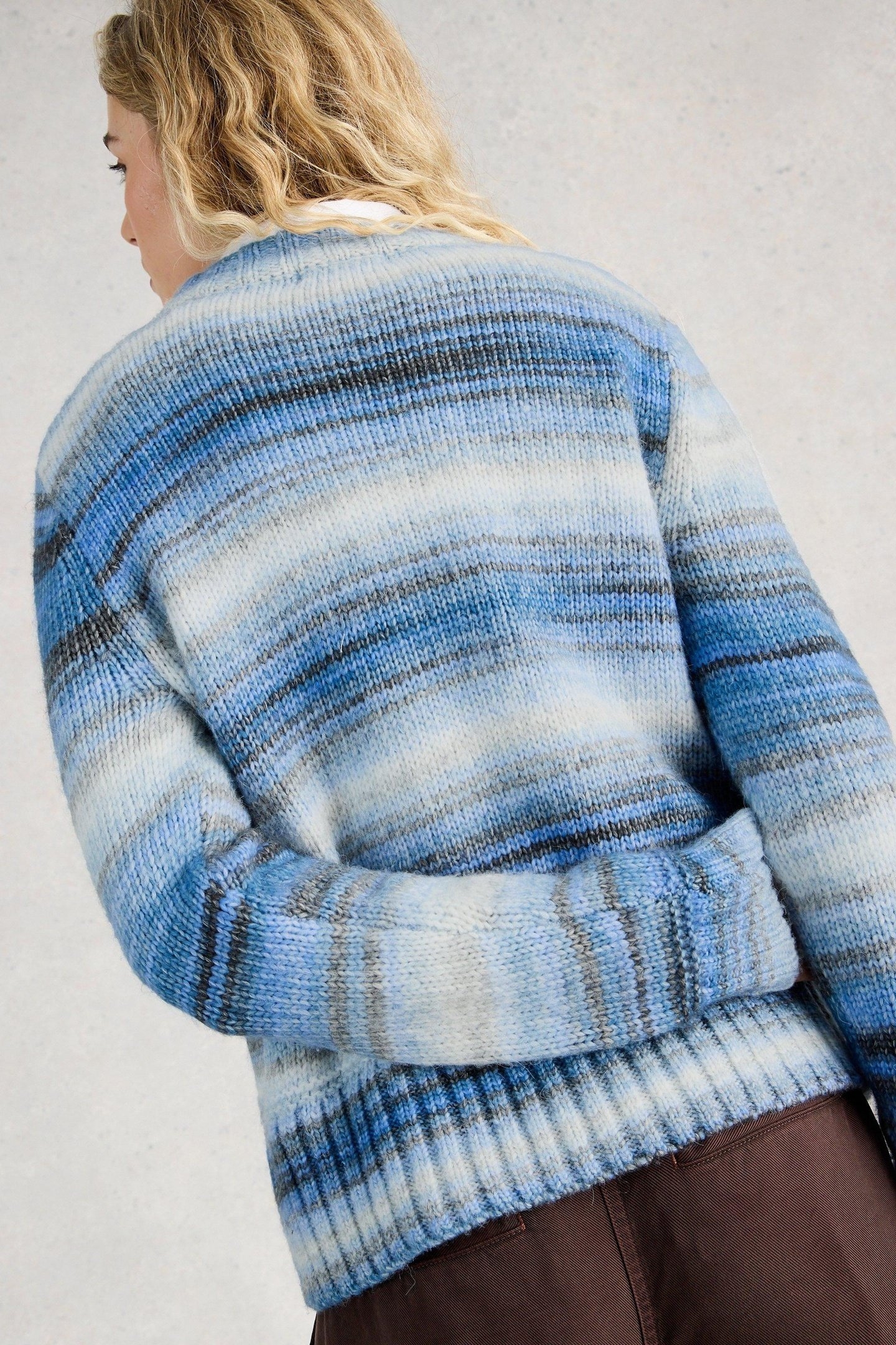 SABRINA SPACEDYE JUMPER BLUE MULTI 2