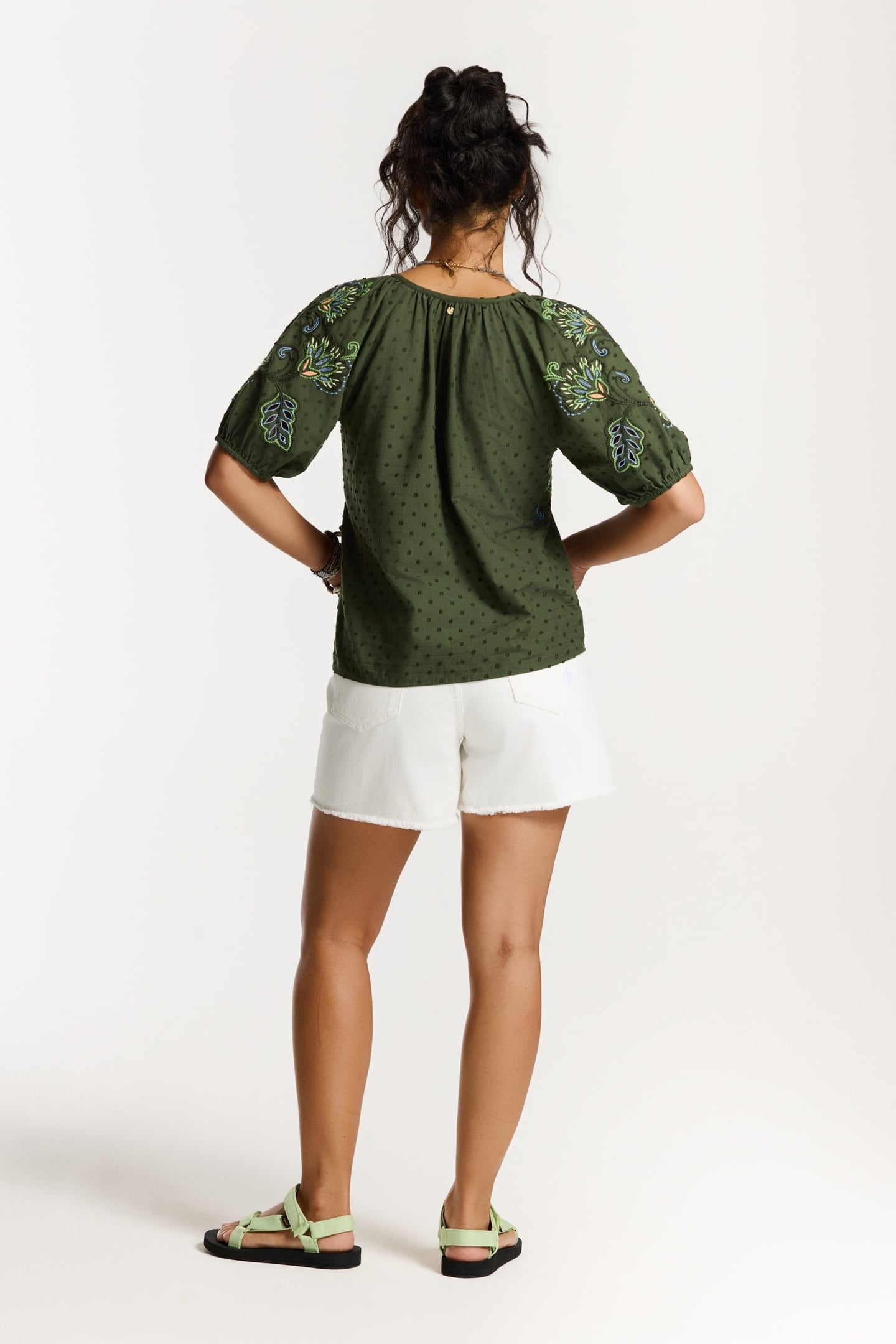ERIN DOBBY BLOUSE GREEN PINES DOBBY 6