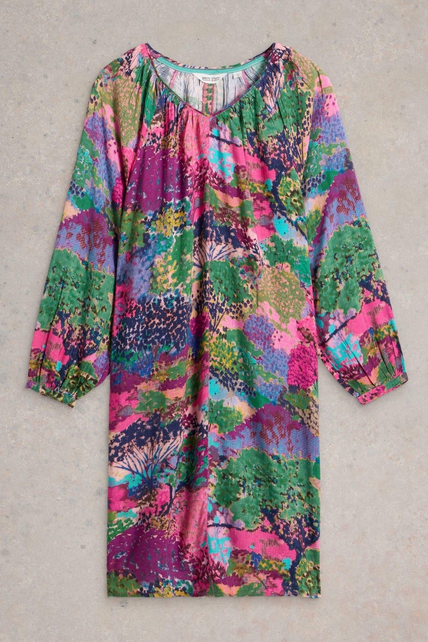 CERYS COCOON DRESS PINK MULTI 3