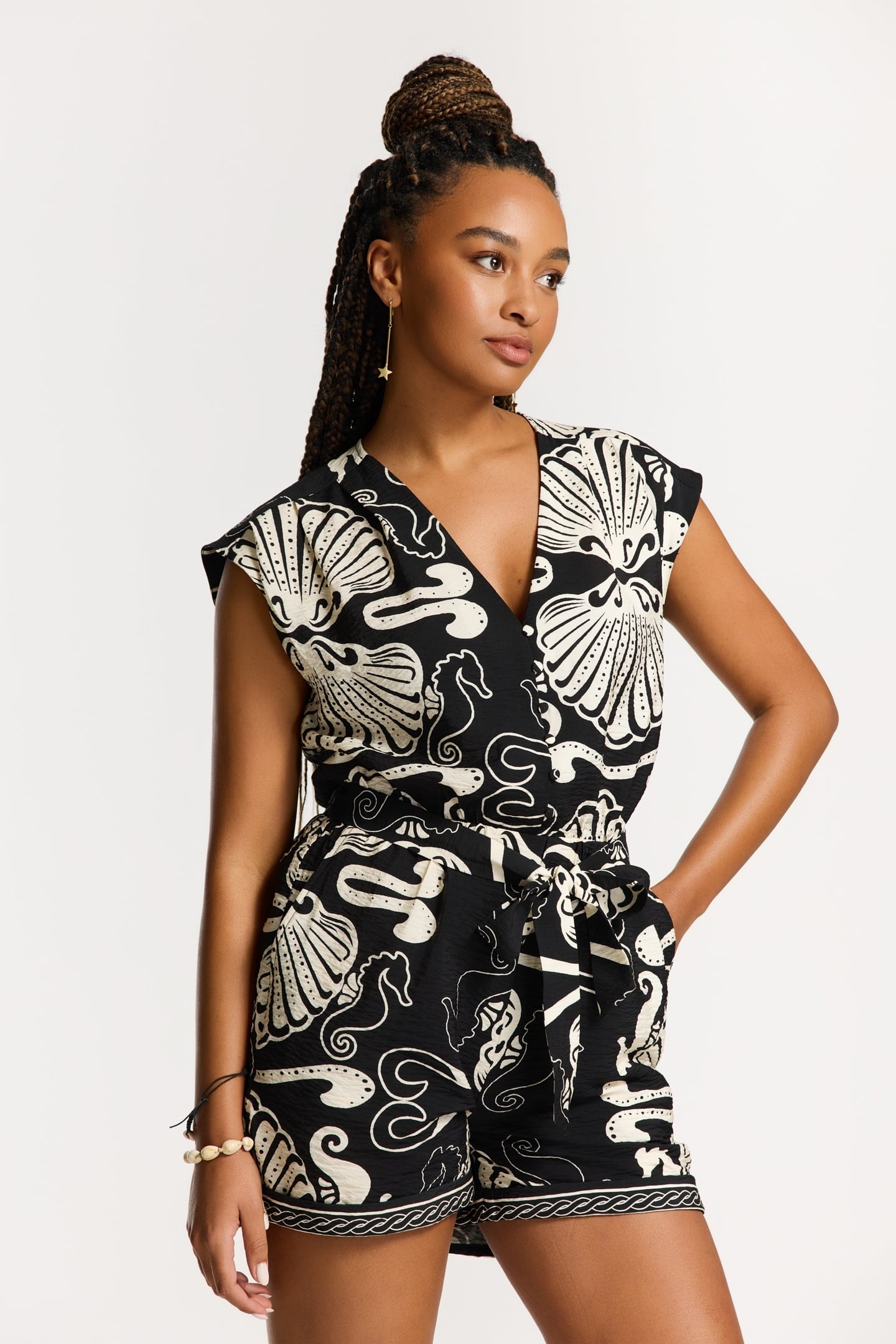 FAYE JUMPSUIT SEA PEARL BLACK SEA PEARL 5