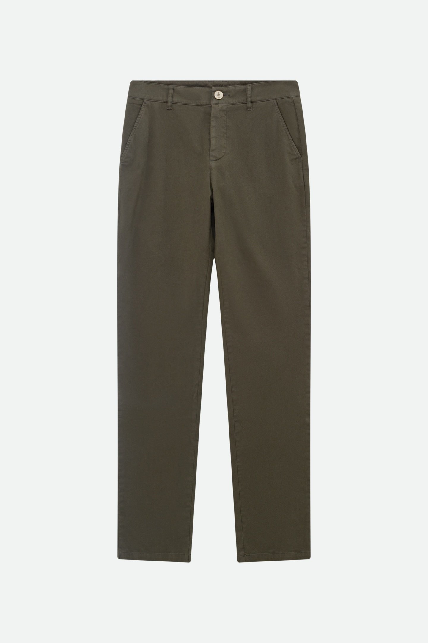 LE EDEN - KHAKI OVERDYED CHINOS 1