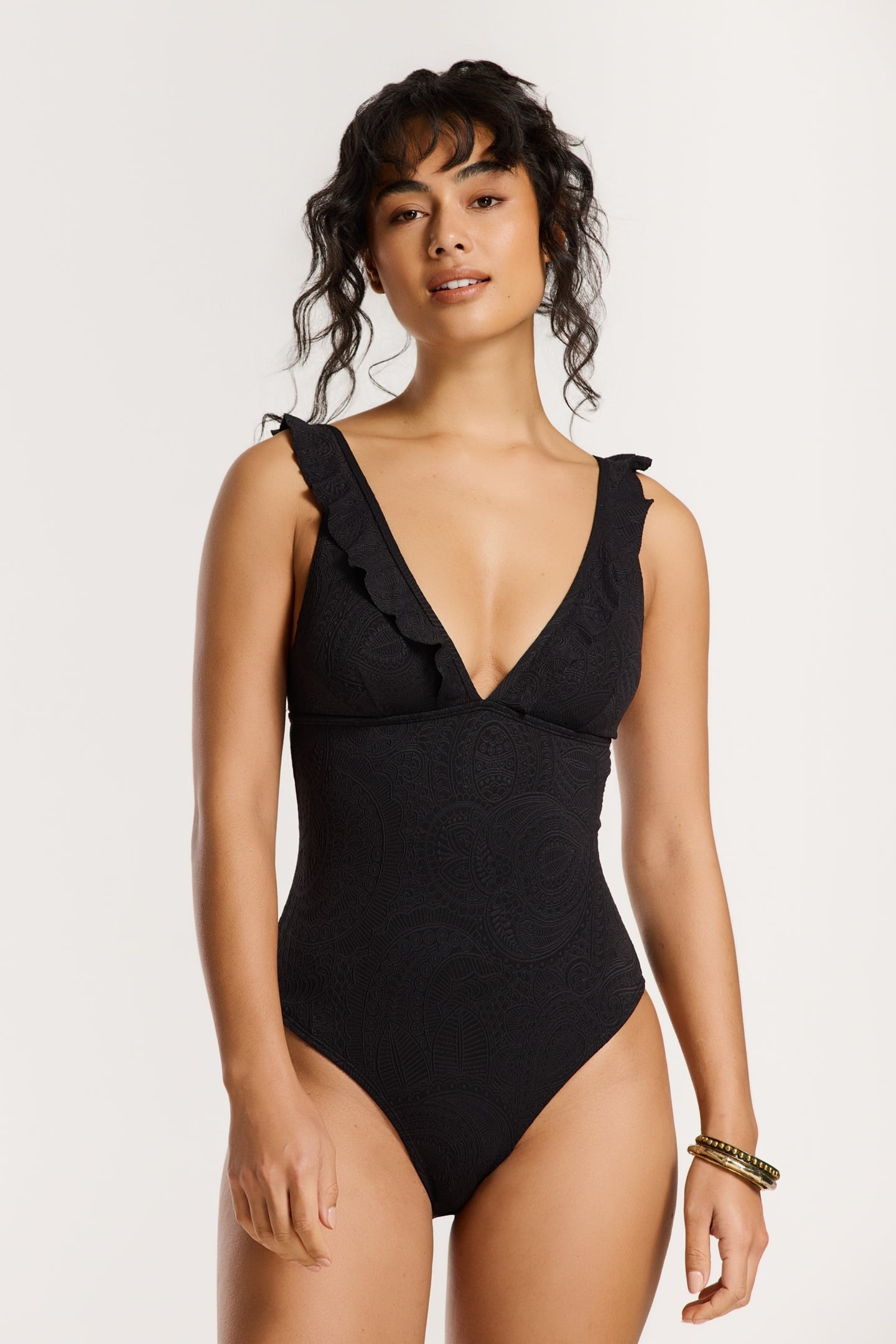 BOBBIE SWIMSUIT PAISLEY STRUCTURE BLACK PAISLEY STRUCTURE 2