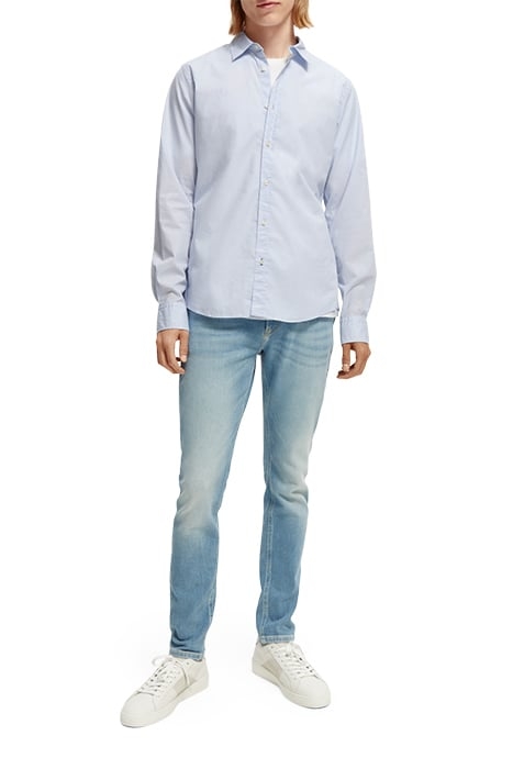 ESSENTIAL - SOLID ORGANIC CO/EA SLIM FIT SHIRT BLUE 3