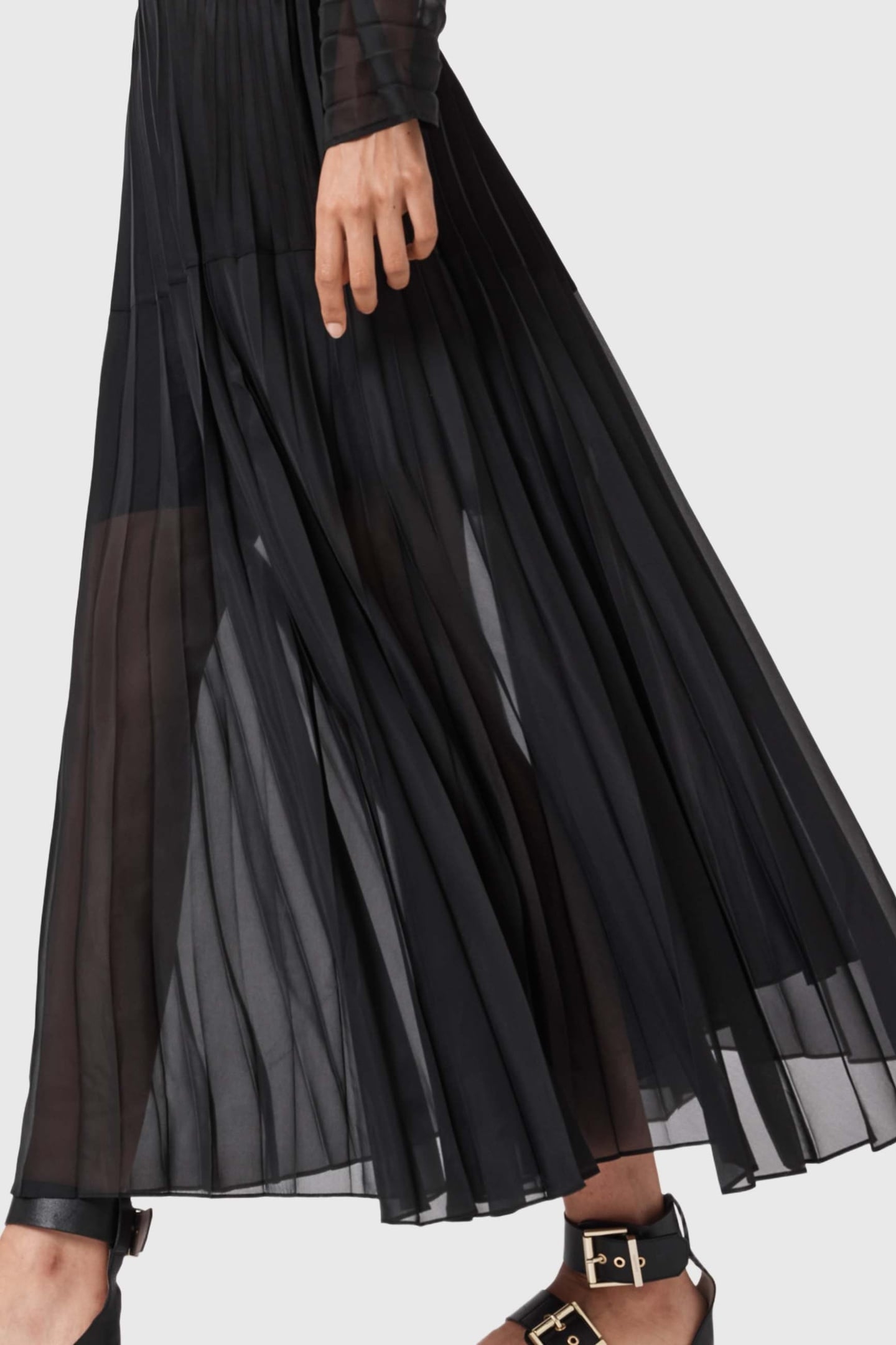 MICAELA PLEAT SKIRT BLACK 7