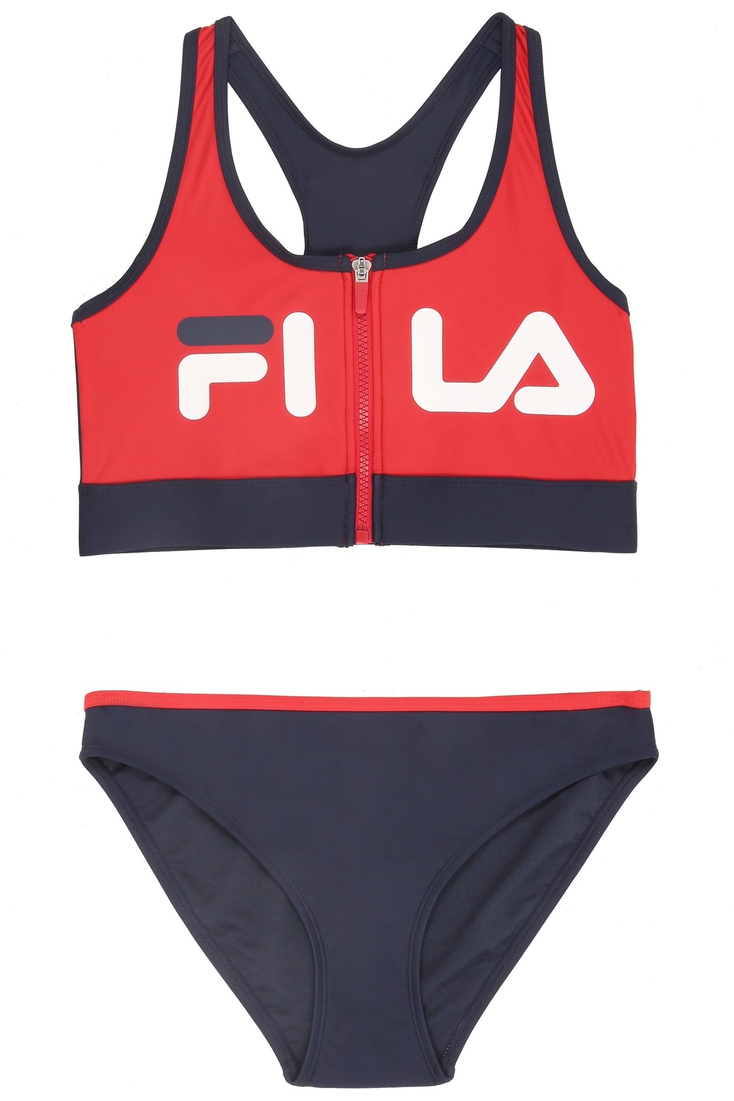 SYRACUSE BLOCKED ZIPPER BIKINI BLACK IRIS-TRUE RED 4