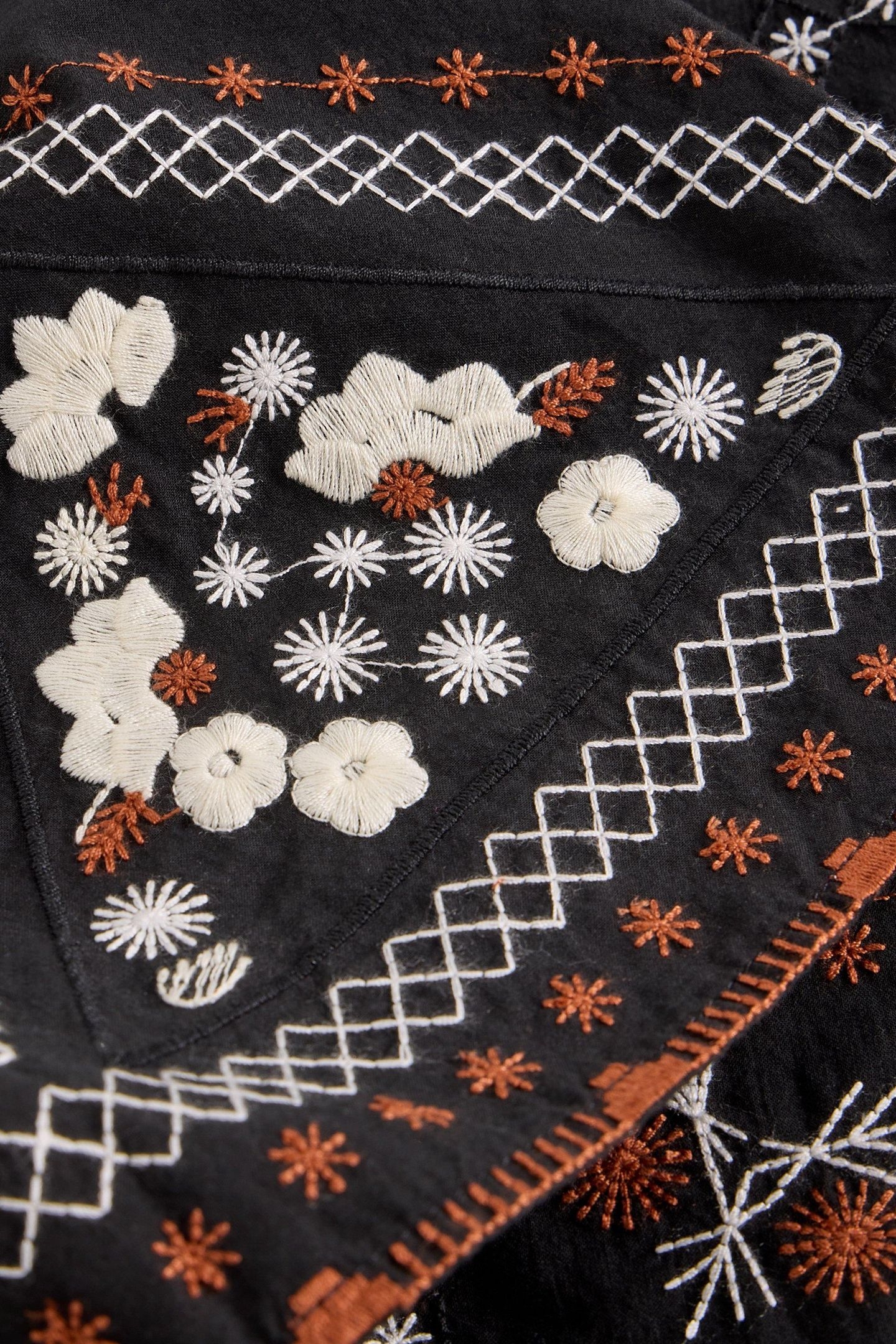 AURORA EMBROIDERED DRESS BLACK MULTI 4