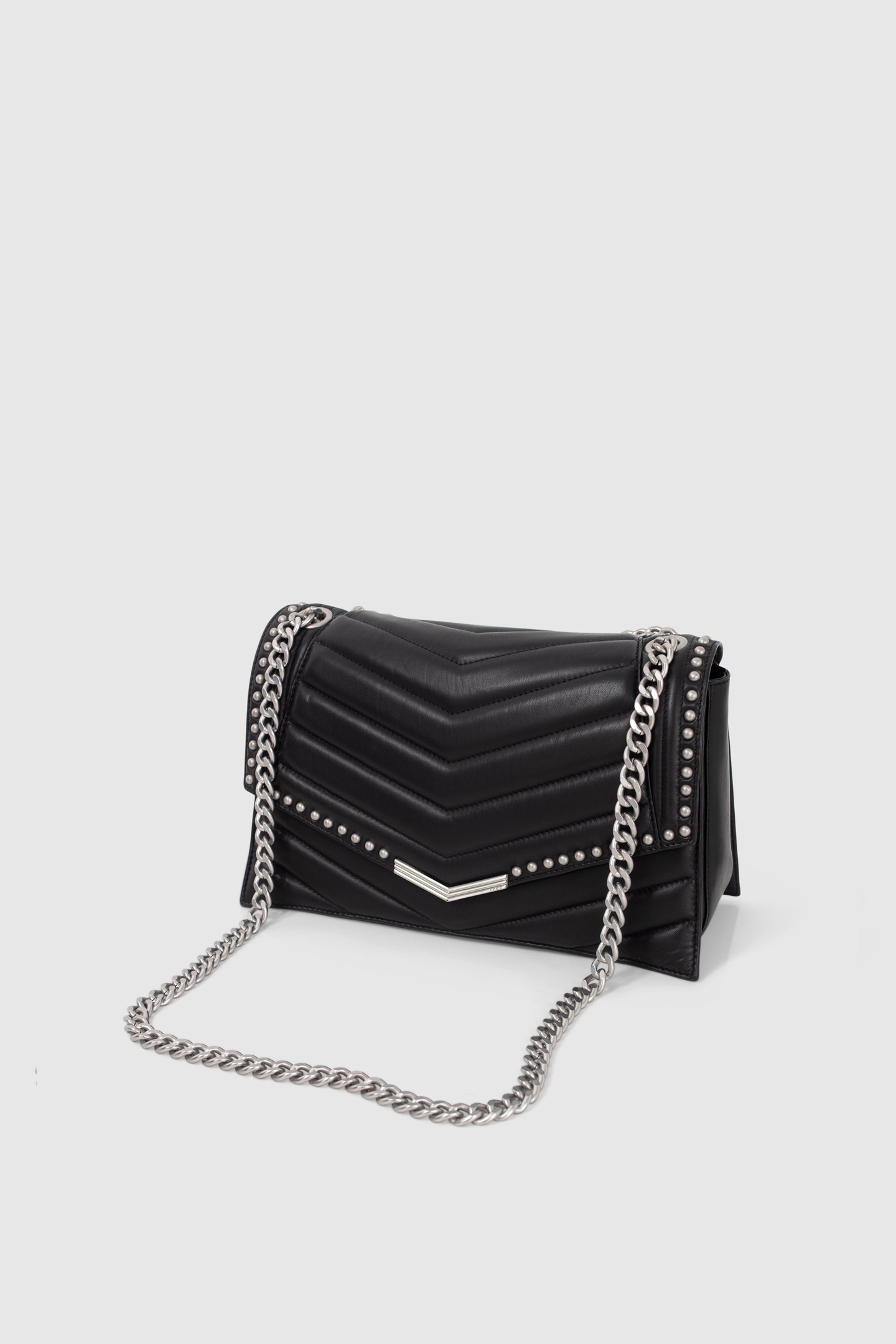 BLACK STUDDED LEATHER THE 1 ROCK BAG SIZE L 5