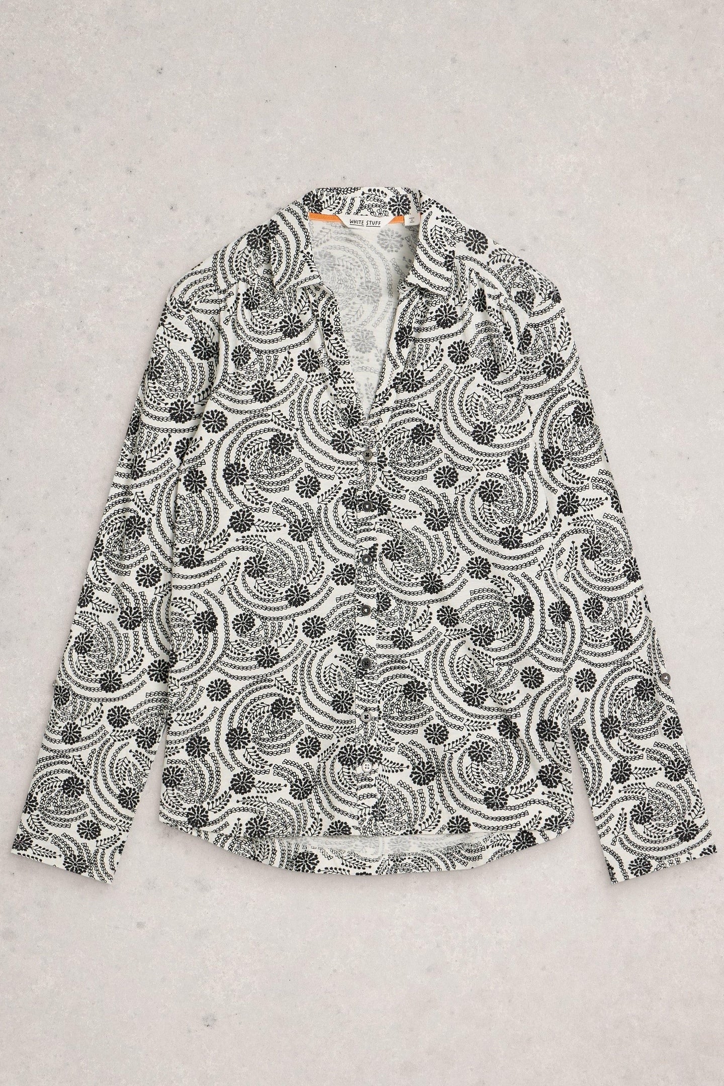 ANNIE JERSEY SHIRT WHITE PRINT 3