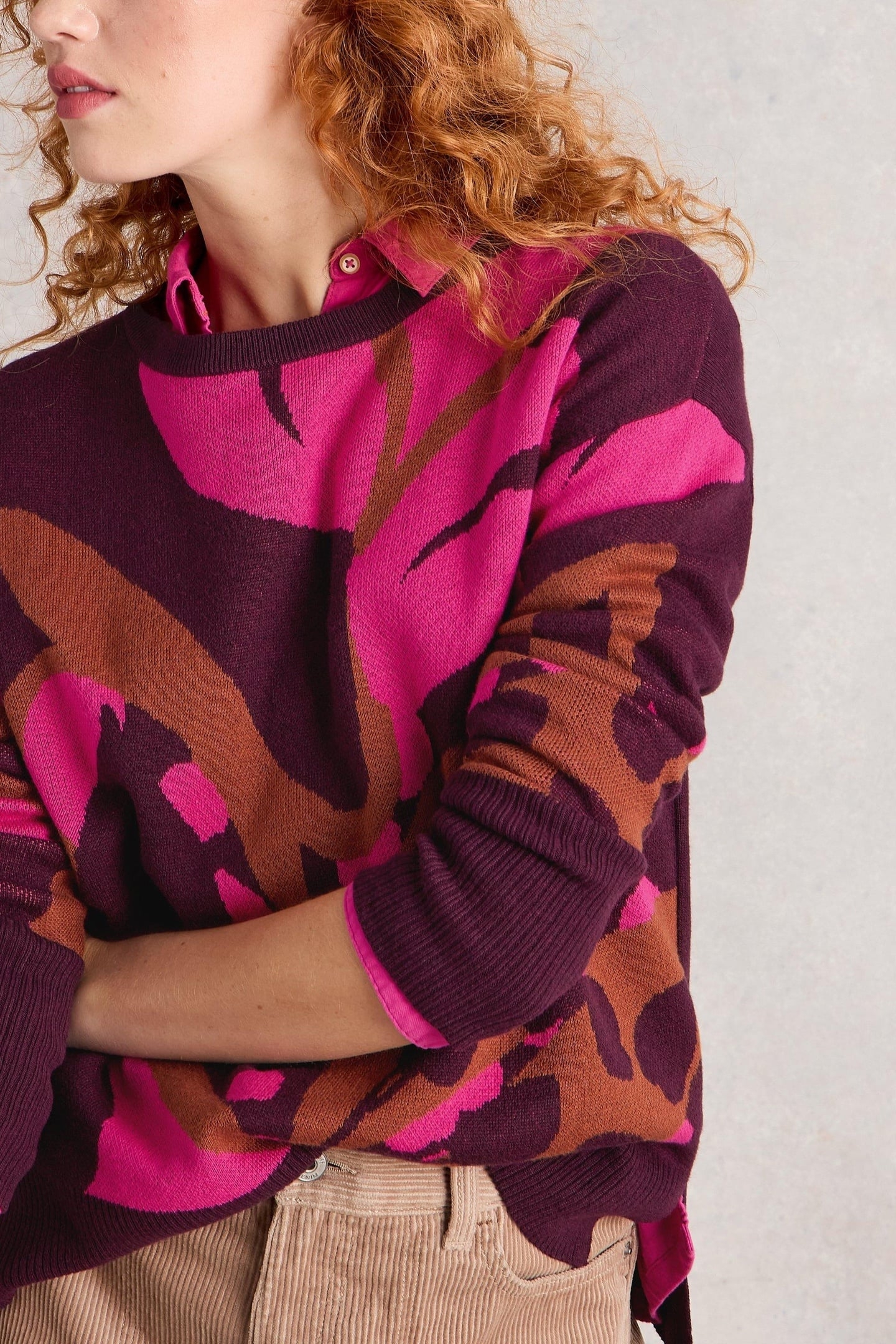 OLIVE JUMPER PLUM MULTI 5