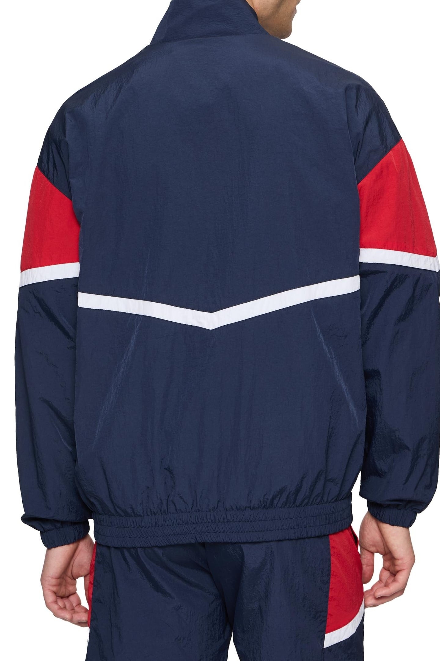 LOCHRISTI LOOSE TRACK JACKET BLACK IRIS-TRUE RED 3