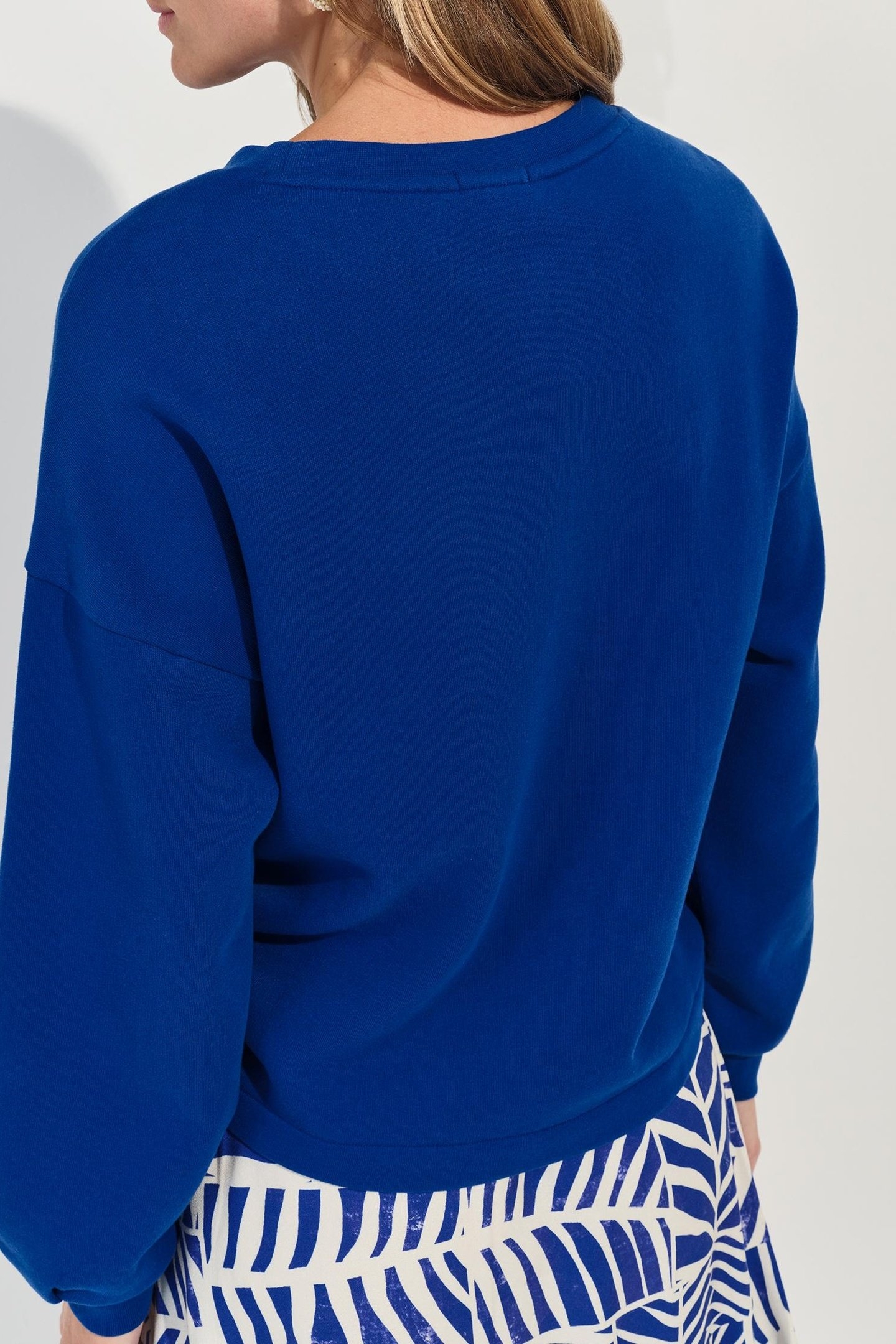 MIDI - METALLIC MESSAGE BLUE SWEATSHIRT WITH HEART 3