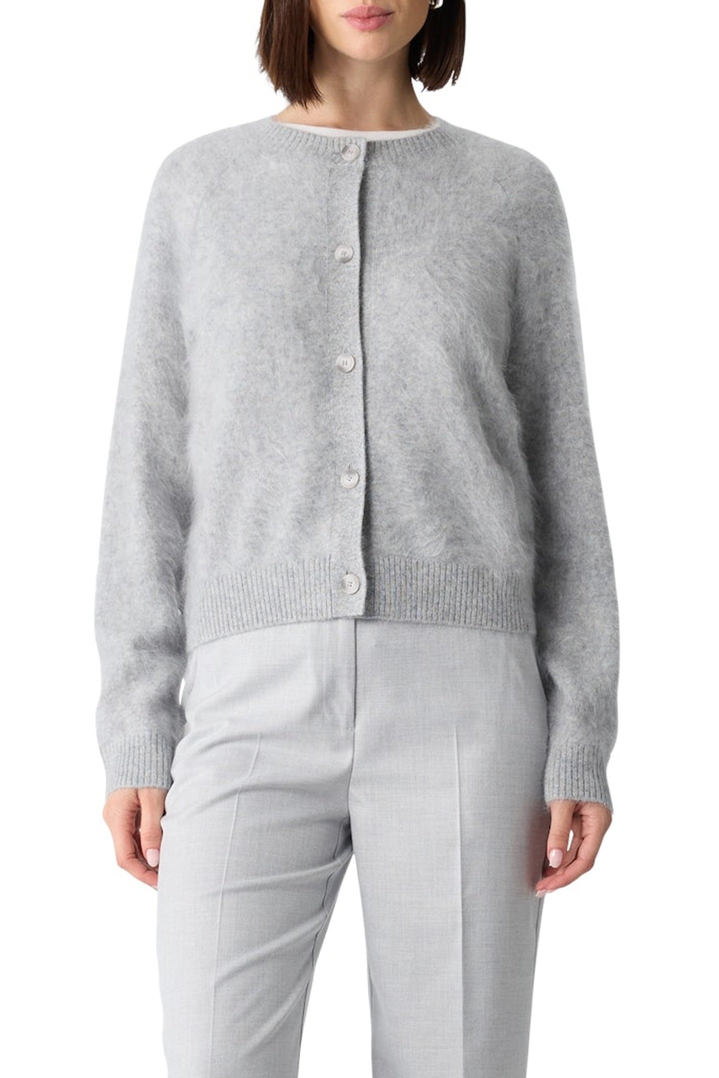COMMA CARDIGAN GREY-LIGHT 1