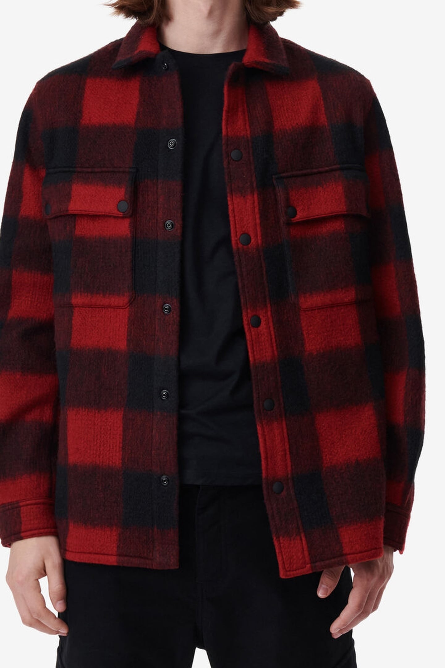 ILARIO OVERSHIRT MIXED RED 1
