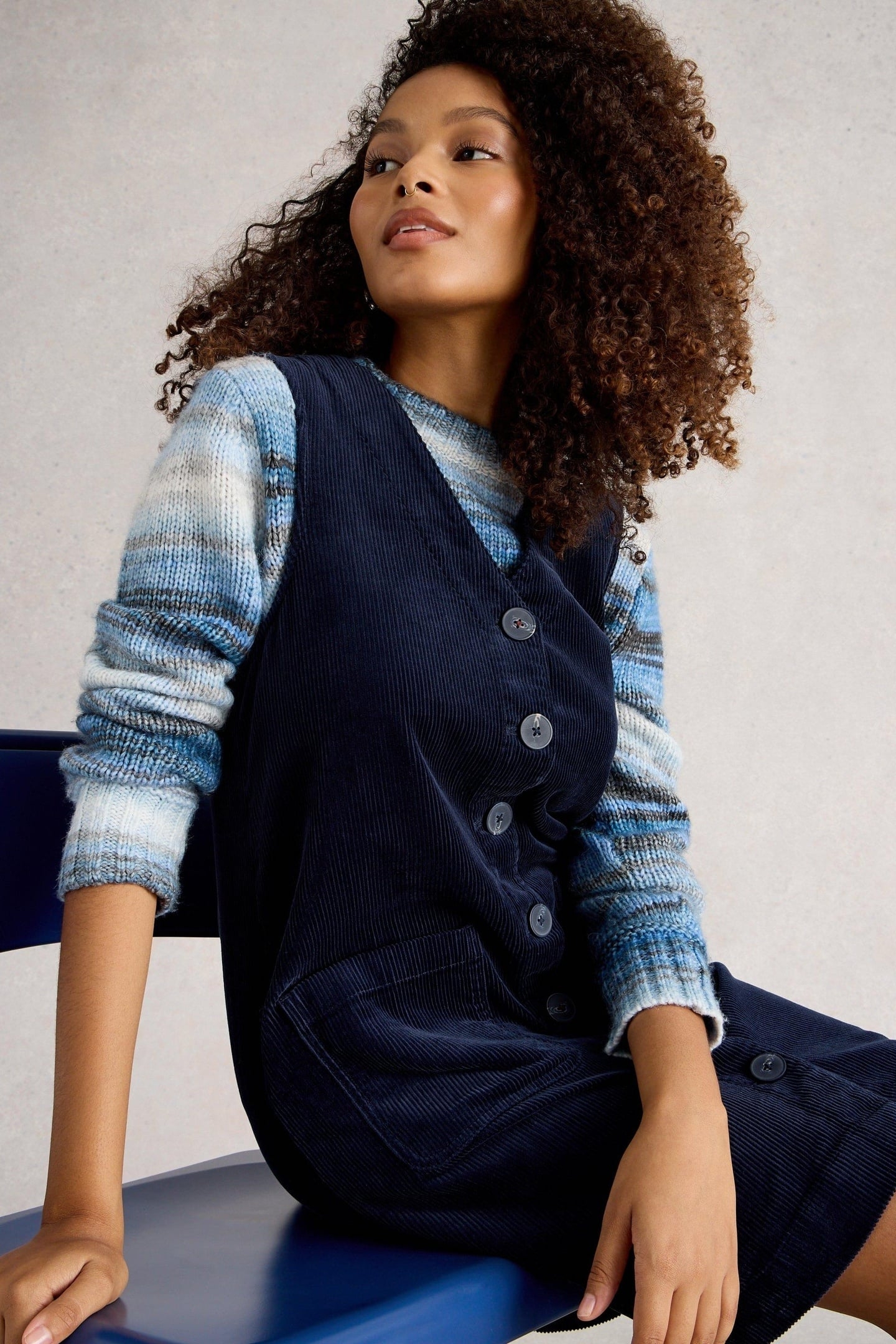 ROSE CORD PINNY DARK NAVY 5