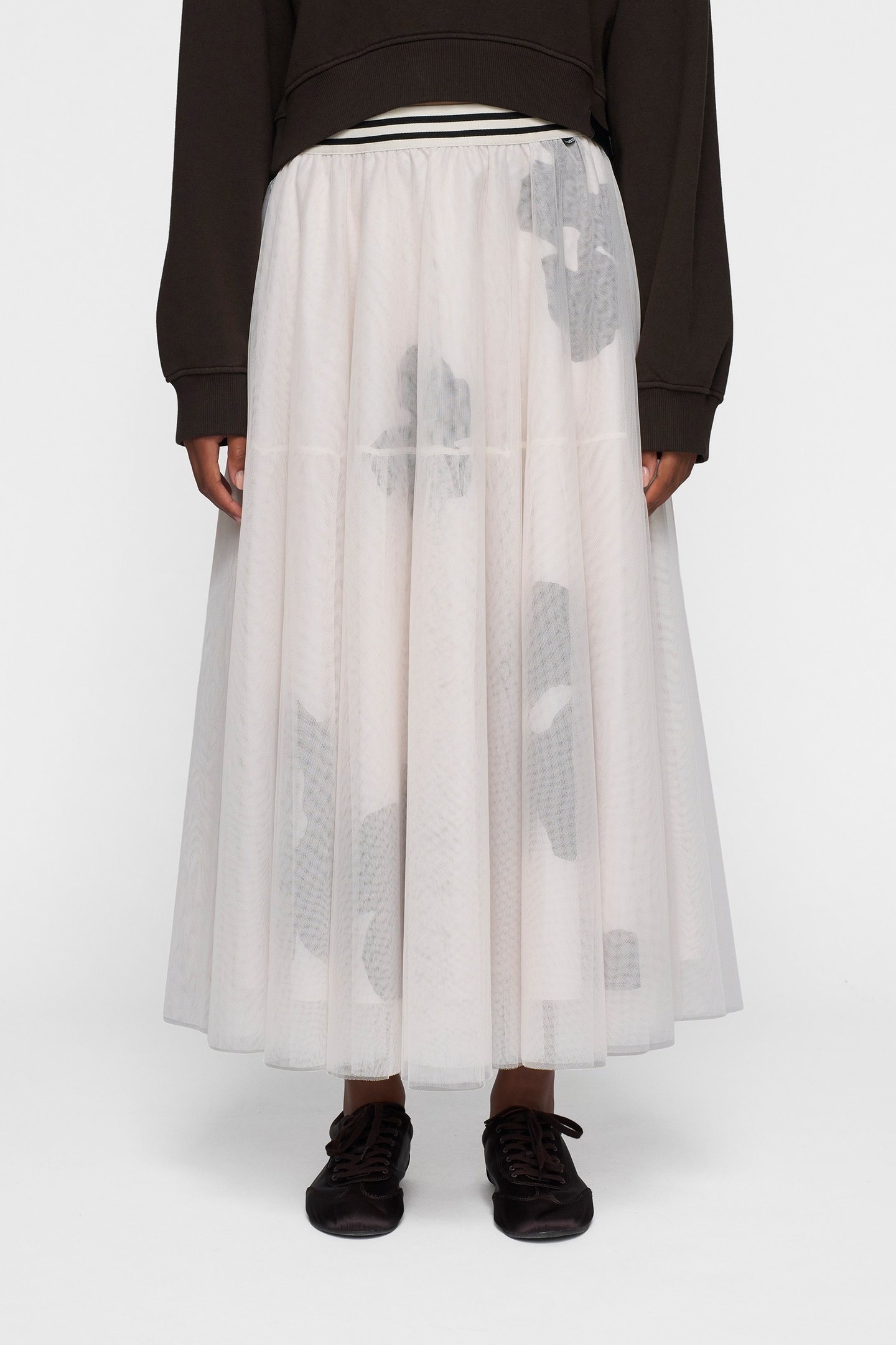 TULLE SKIRT FLOWER ECRU 2