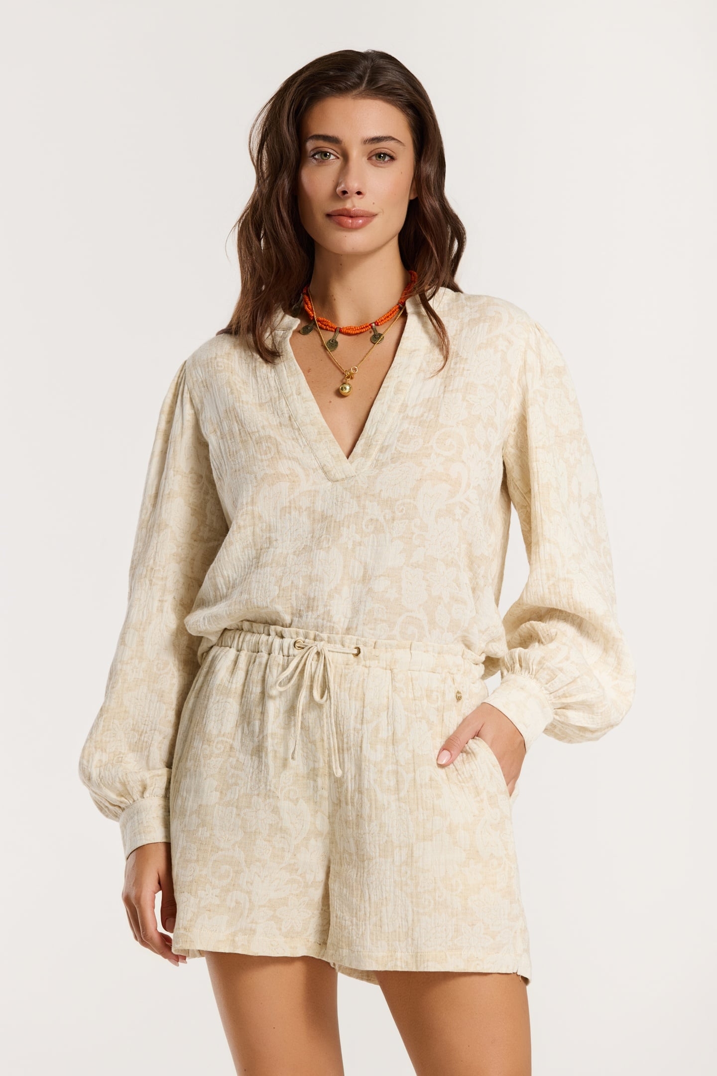 IMILIA TOP BOHEMIAN JACQUARD WHITE BOHEMIAN JACQUARD 5