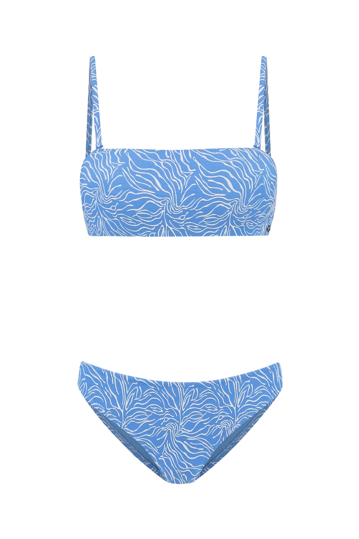 LOLA BIKINI SET WATERLILY STRUCTURE BLUE WATERLILY STRUCTURE 5