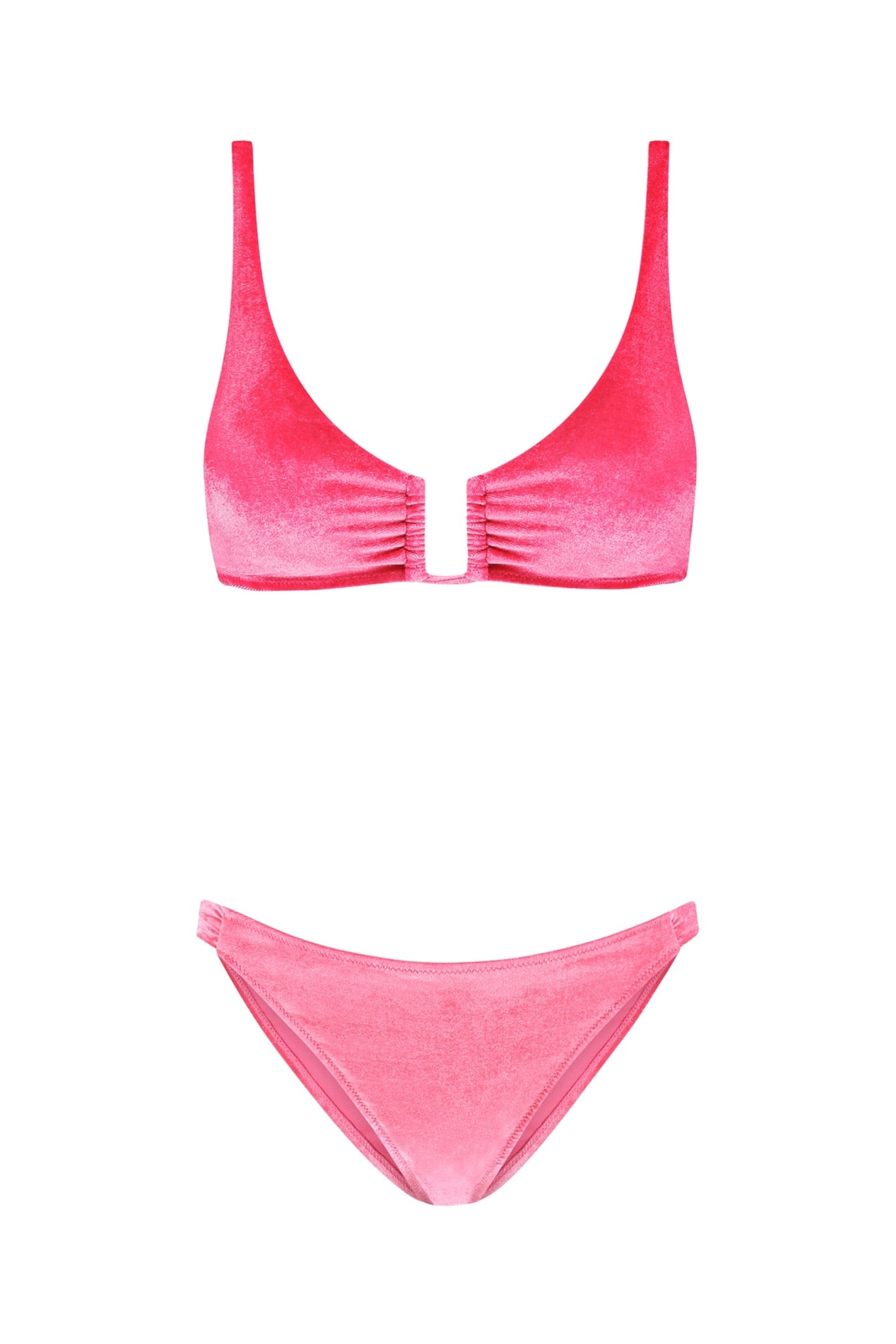 CHLOE BIKINI SET VELVET PINK MAGENTA VELVET 8
